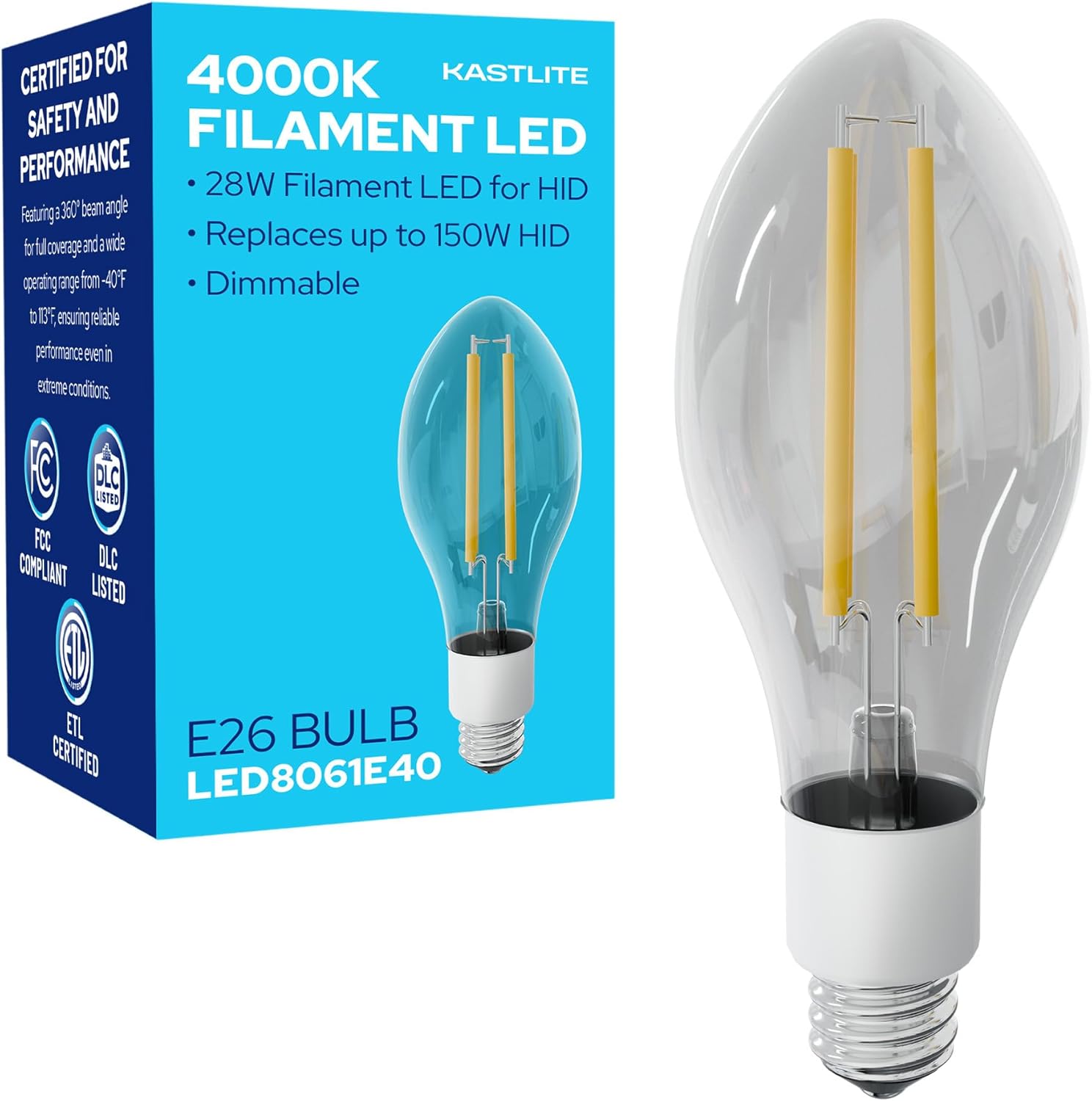 LED-8061E40 Vintage Filament Style LED Edison Bulb Retrofit