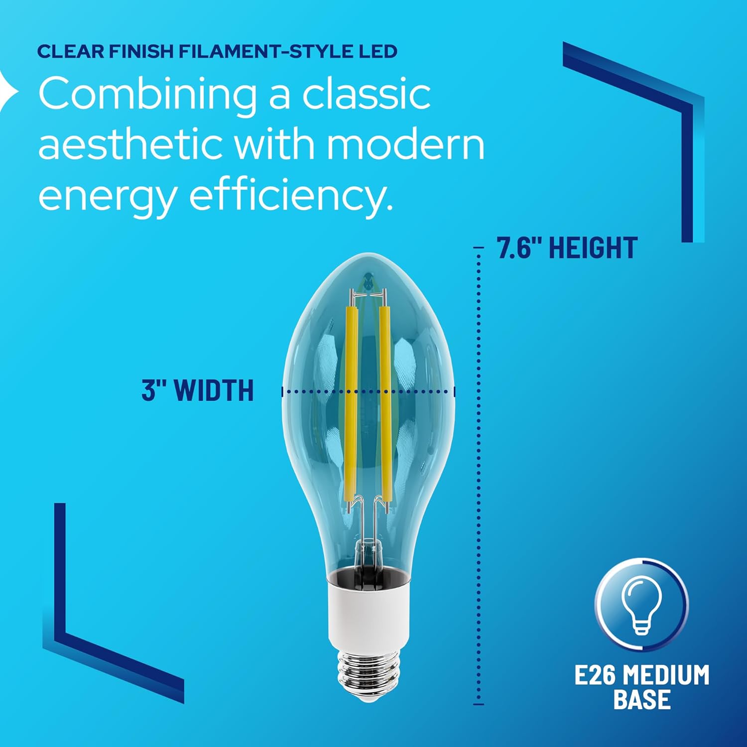 LED-8061E40 Vintage Filament Style LED Edison Bulb Retrofit