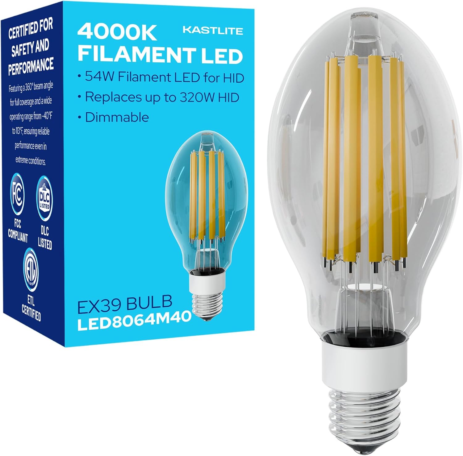 LED-8064M40 Vintage Filament Style LED Edison Bulb Retrofit