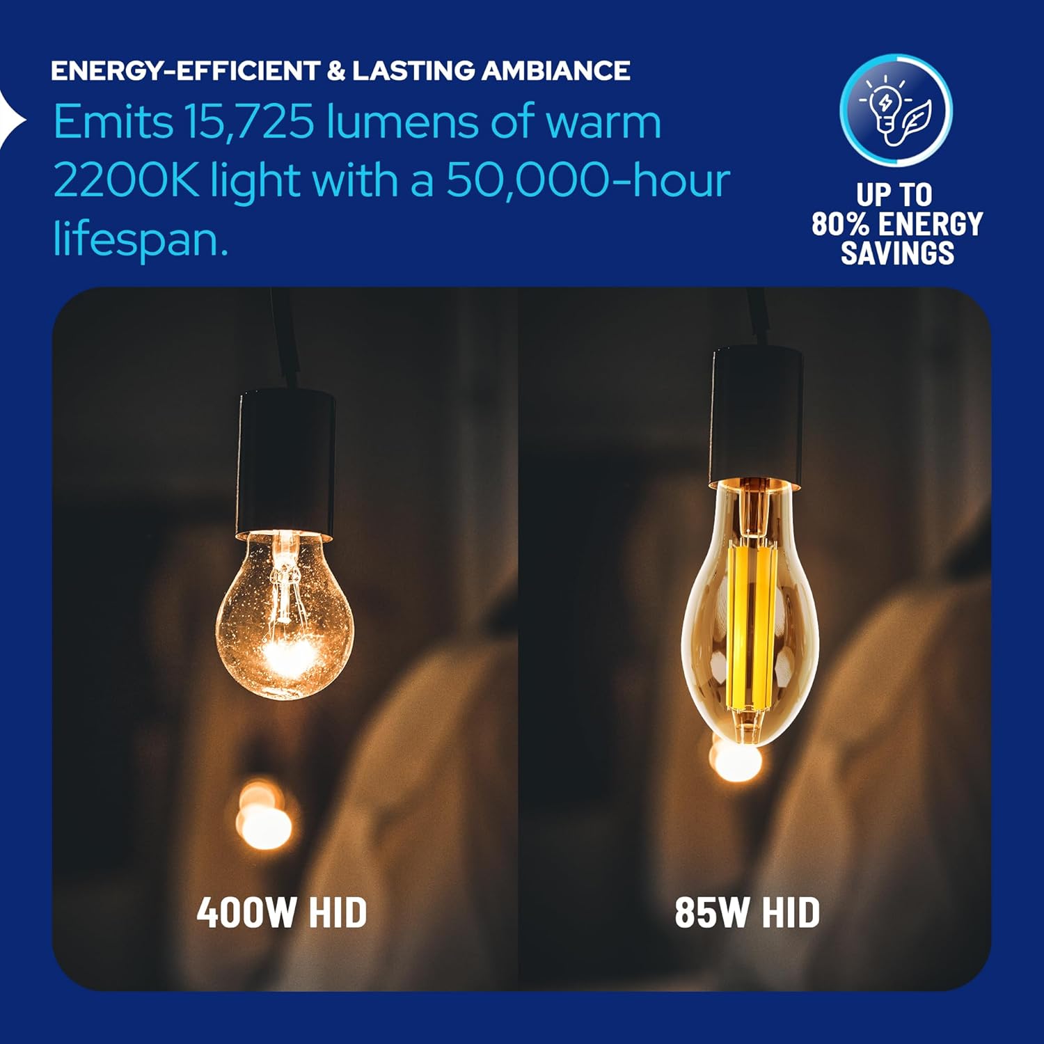 KastLite Vintage Filament Style LED Edison Bulb Retrofit