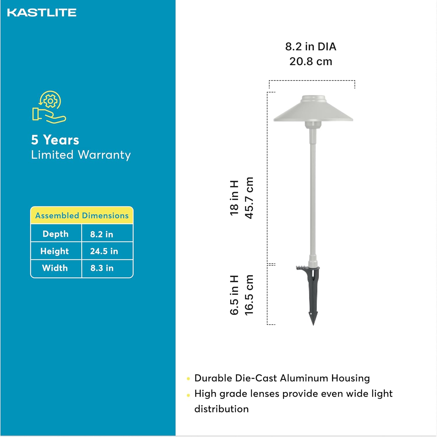 1.6W 100LM LED Single Tier Path Light