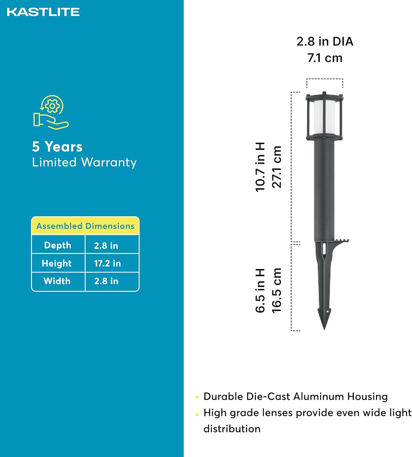 1.4W 100LM LED Bollard Path Light