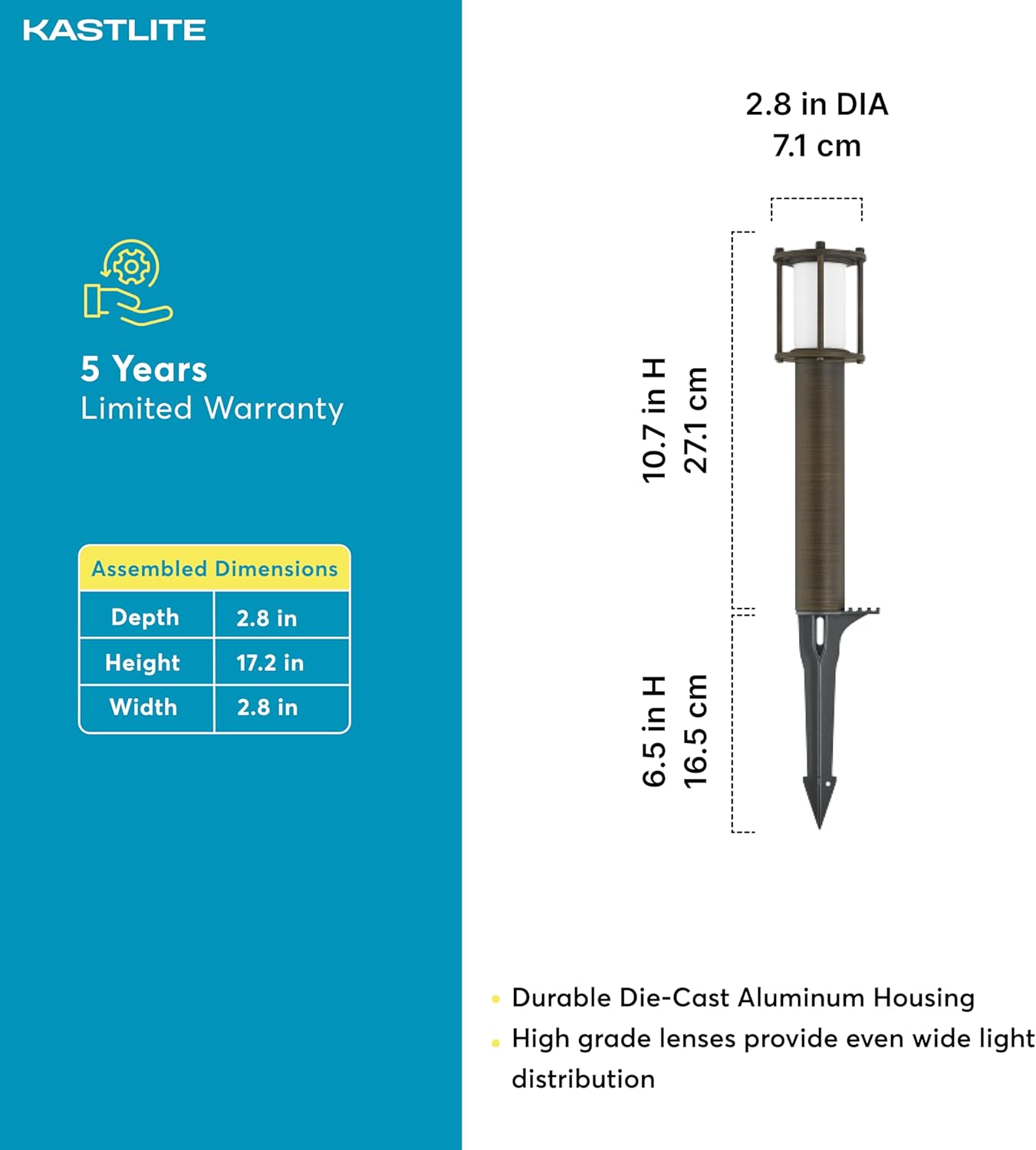 1.4W 100LM LED Bollard Path Light