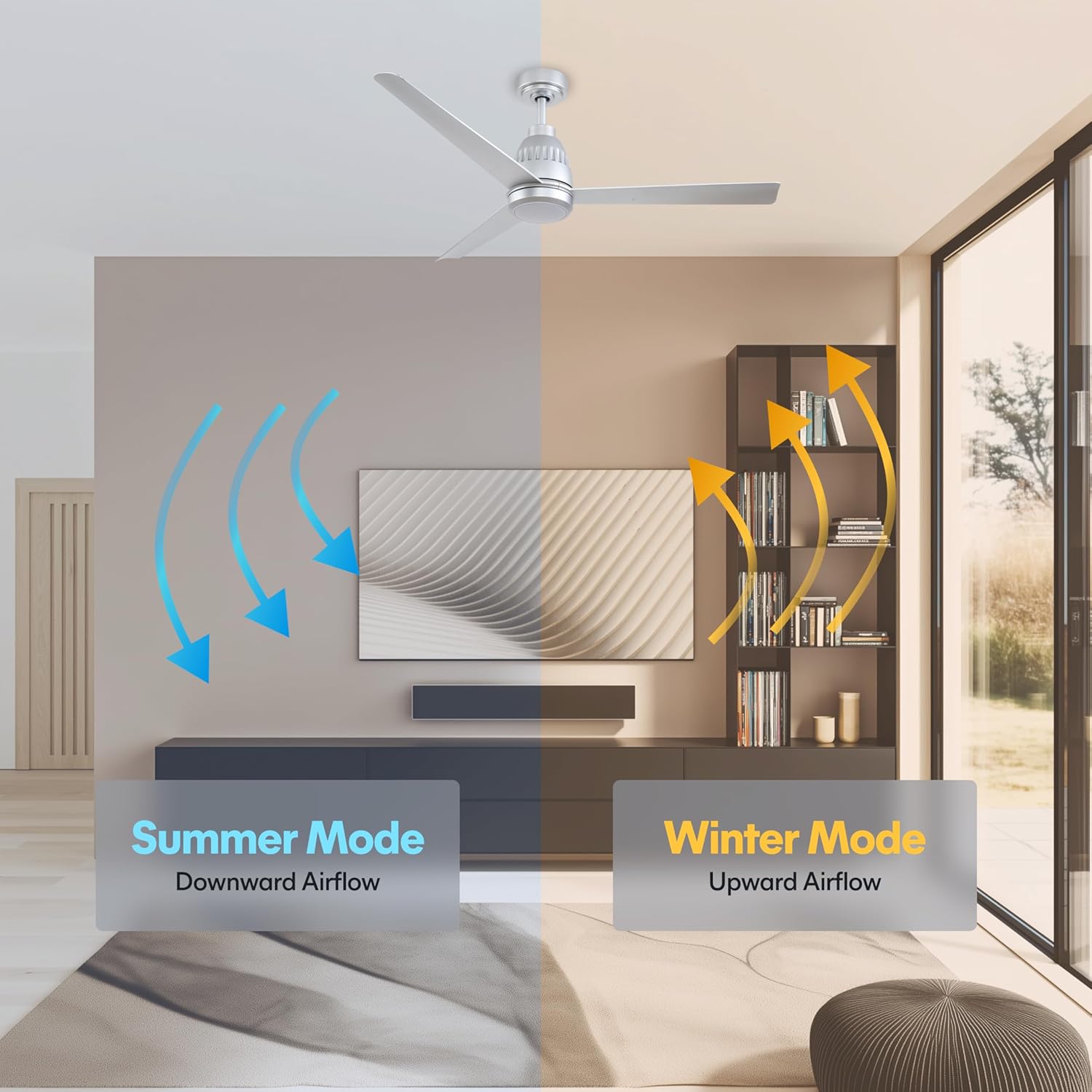 52" Ceiling Fan with Light | Remote Control