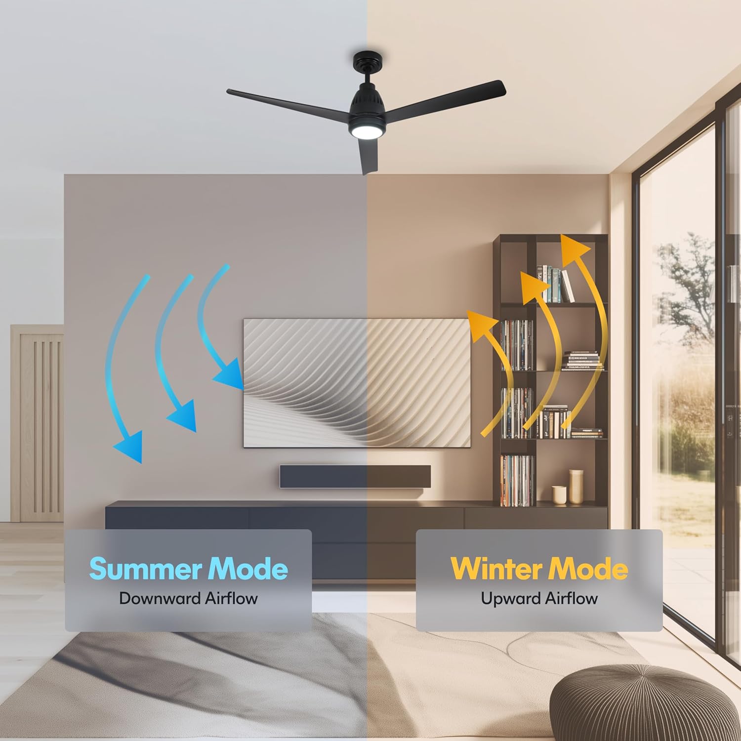 52" Ceiling Fan with Light | Remote Control