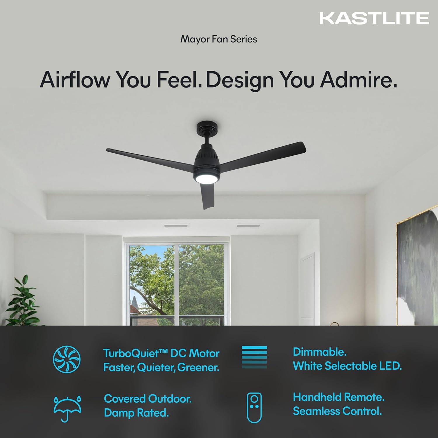 52" Ceiling Fan with Light | Remote Control