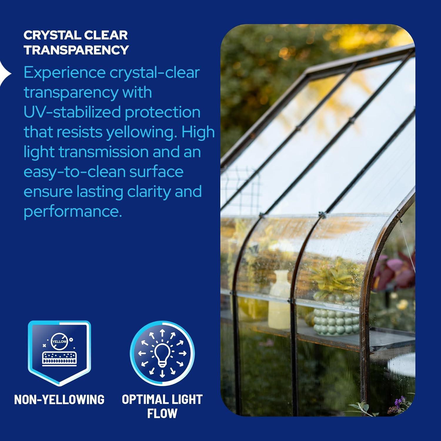 Clear Polycarbonate Sheet | 3/8" Thick | 1 Piece showing thickness and clarity