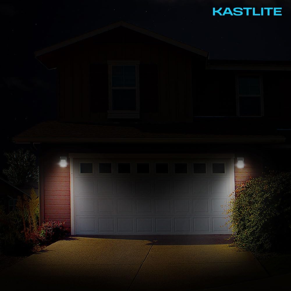 KastLite Outdoor Commercial High Output Refractor Wall Pack Light with Photocell Sensor