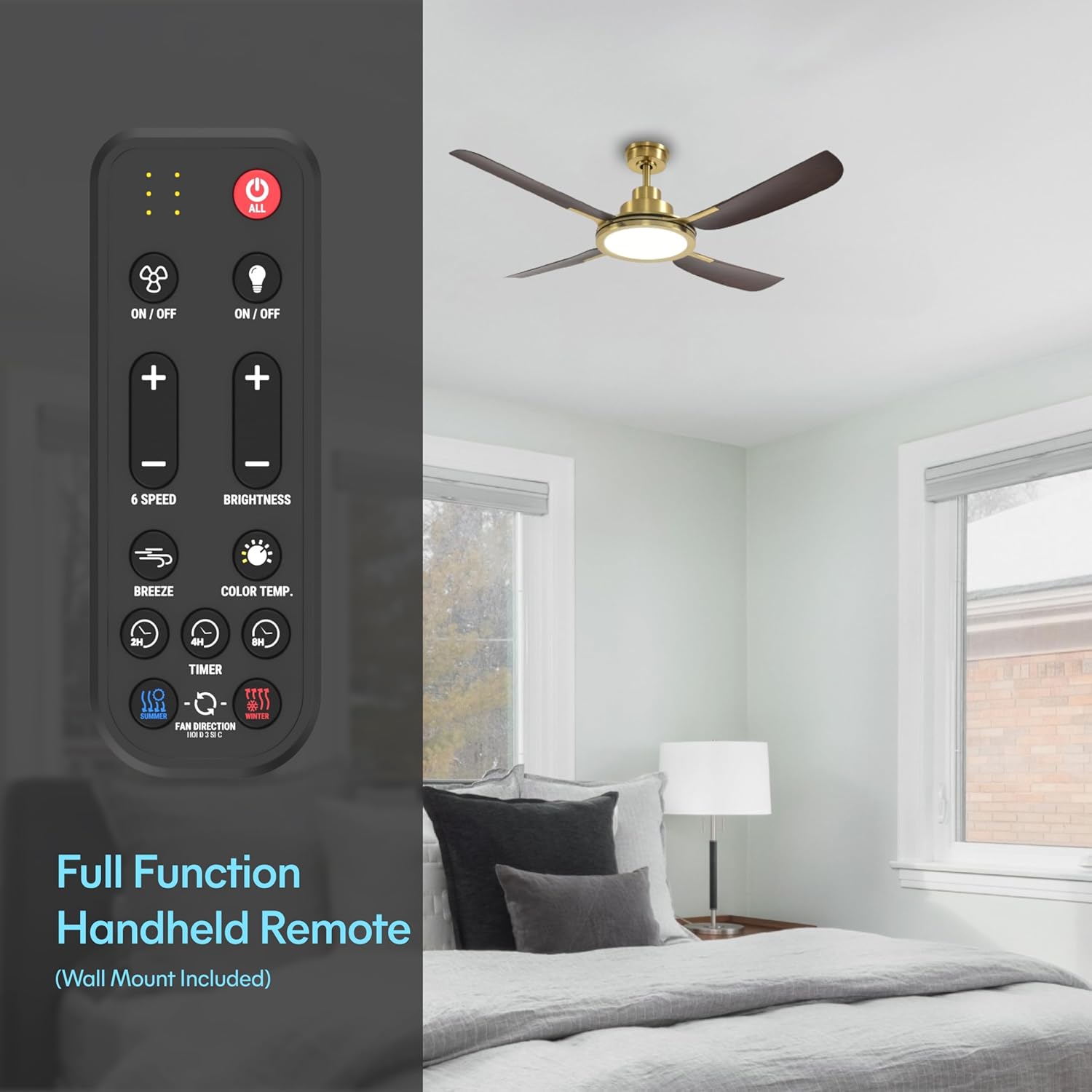 KastLite 56-Inch Smart Ceiling Fan with Light | 6-CCT LED