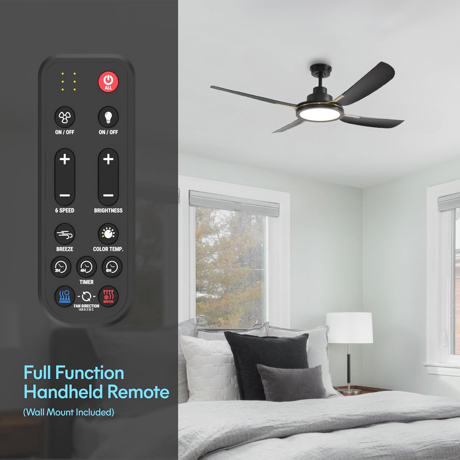 KastLite 56-Inch Smart Ceiling Fan with Light | 6-CCT LED