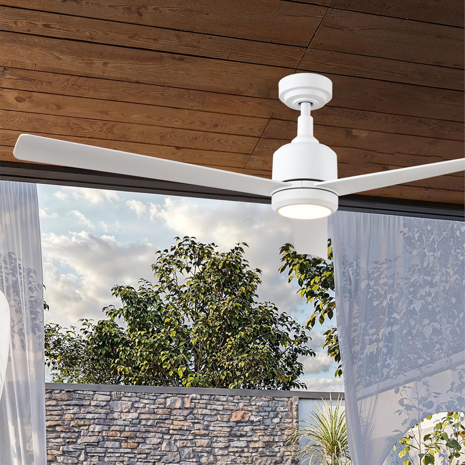 60-Inch Ceiling Fan Without Light | | Powerful Quiet Cooling Remote Control DC Motor Fan