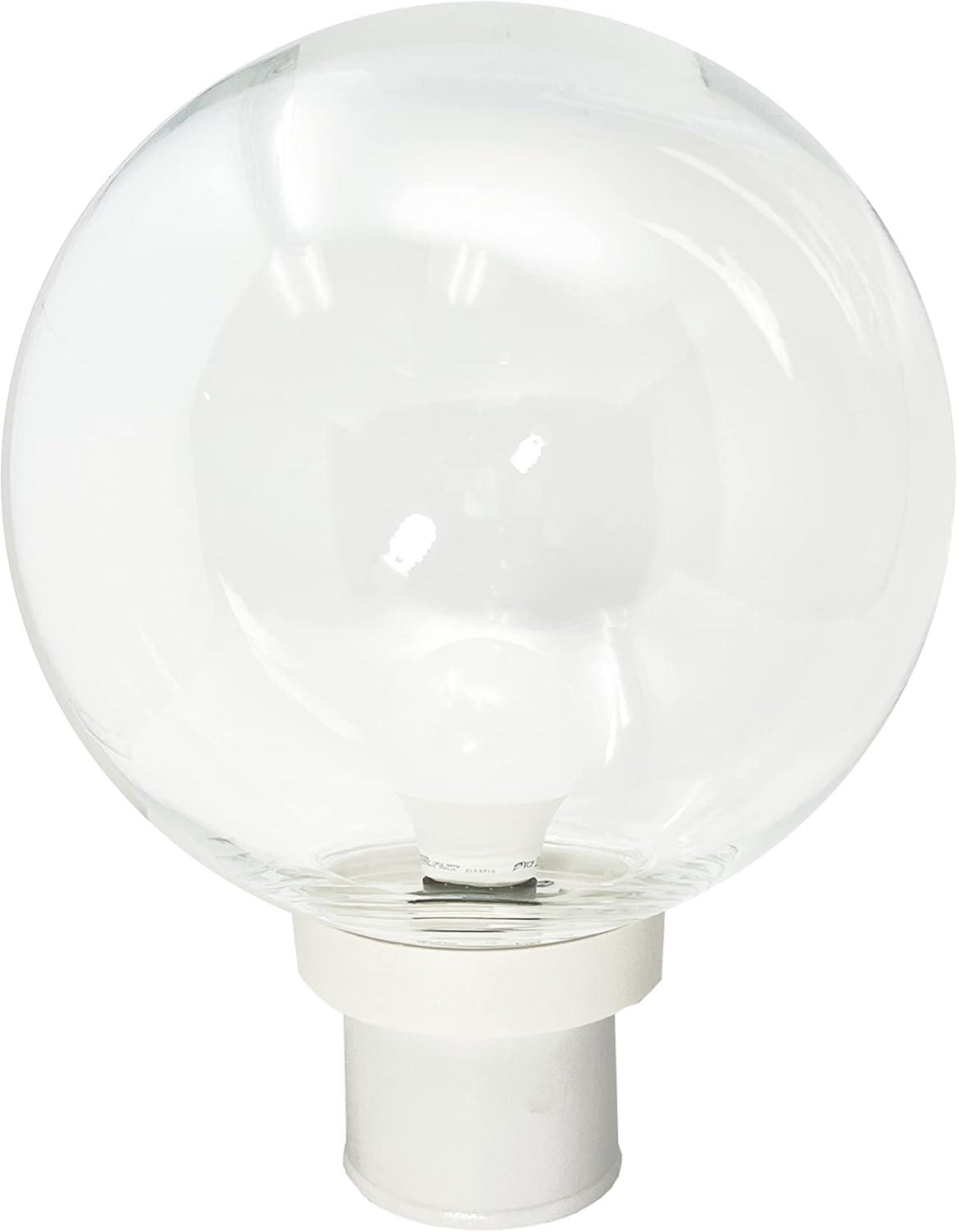 10" Globe Combo installed on lamp post fixture