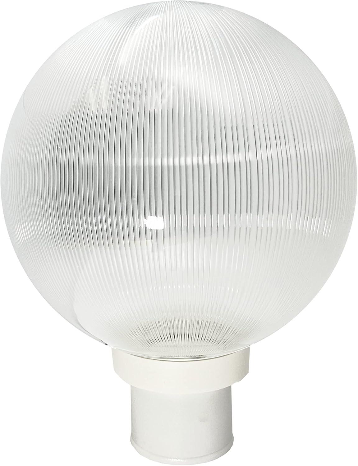 10" Globe Combo installed on lamp post fixture