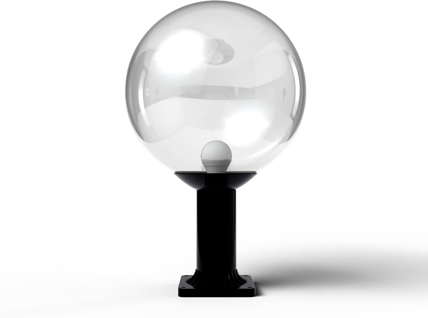 KastLite 14" Globe Post Light Application with 6" Stub Post Pier Mount