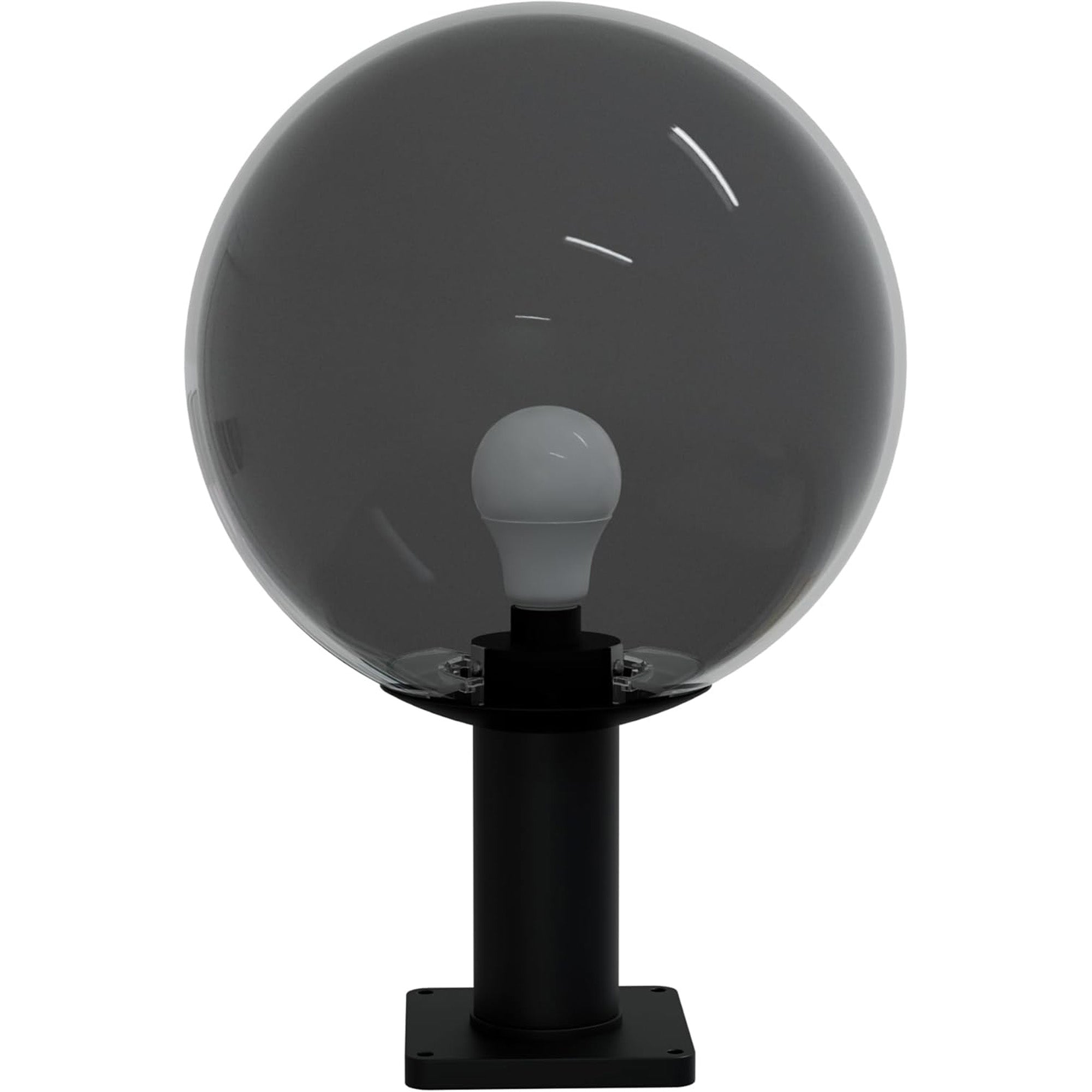 14" Globe Post Light Application with 6" Stub Post Pier Mount