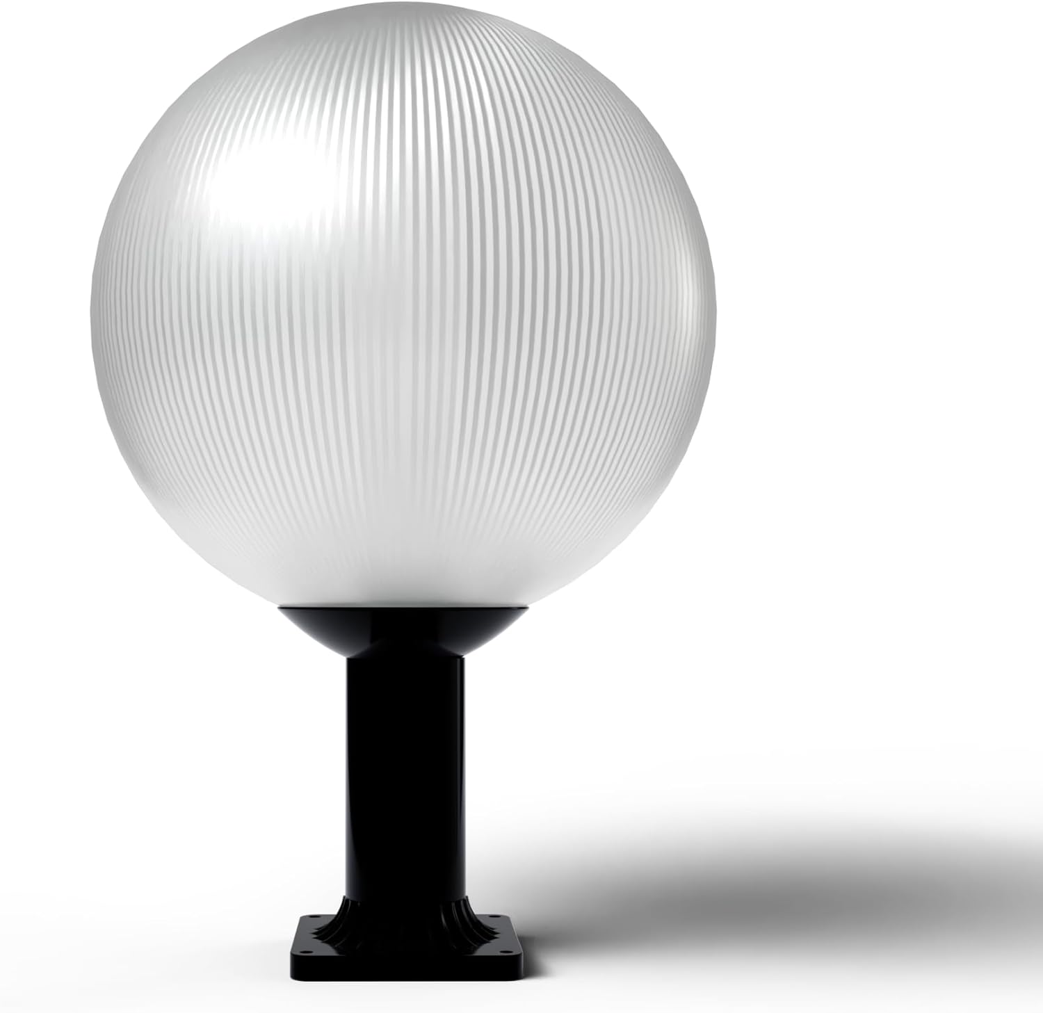 KastLite 16" Globe Post Light Application with 6" Stub Post Pier Mount