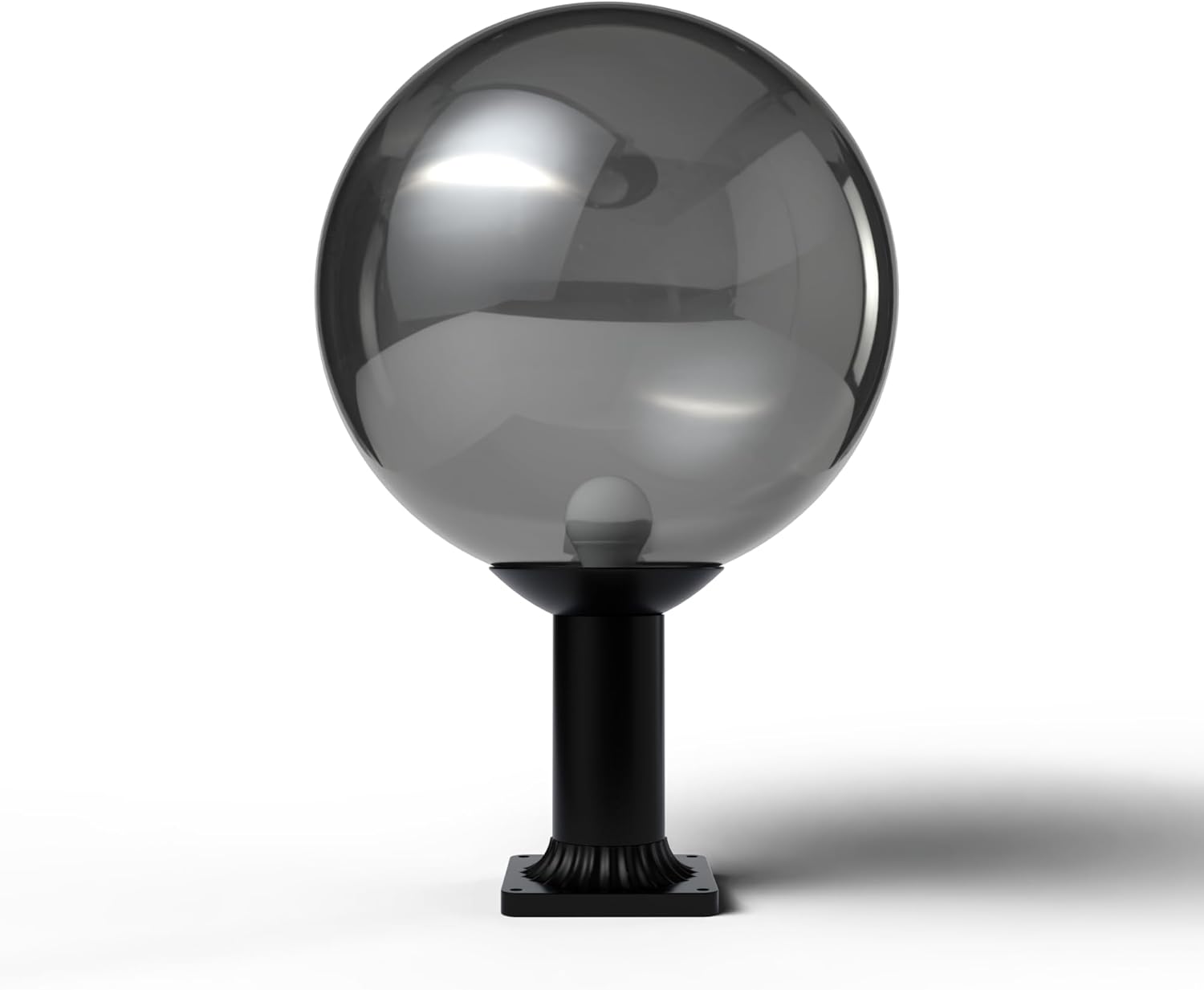 KastLite 16" Globe Post Light Application with 6" Stub Post Pier Mount