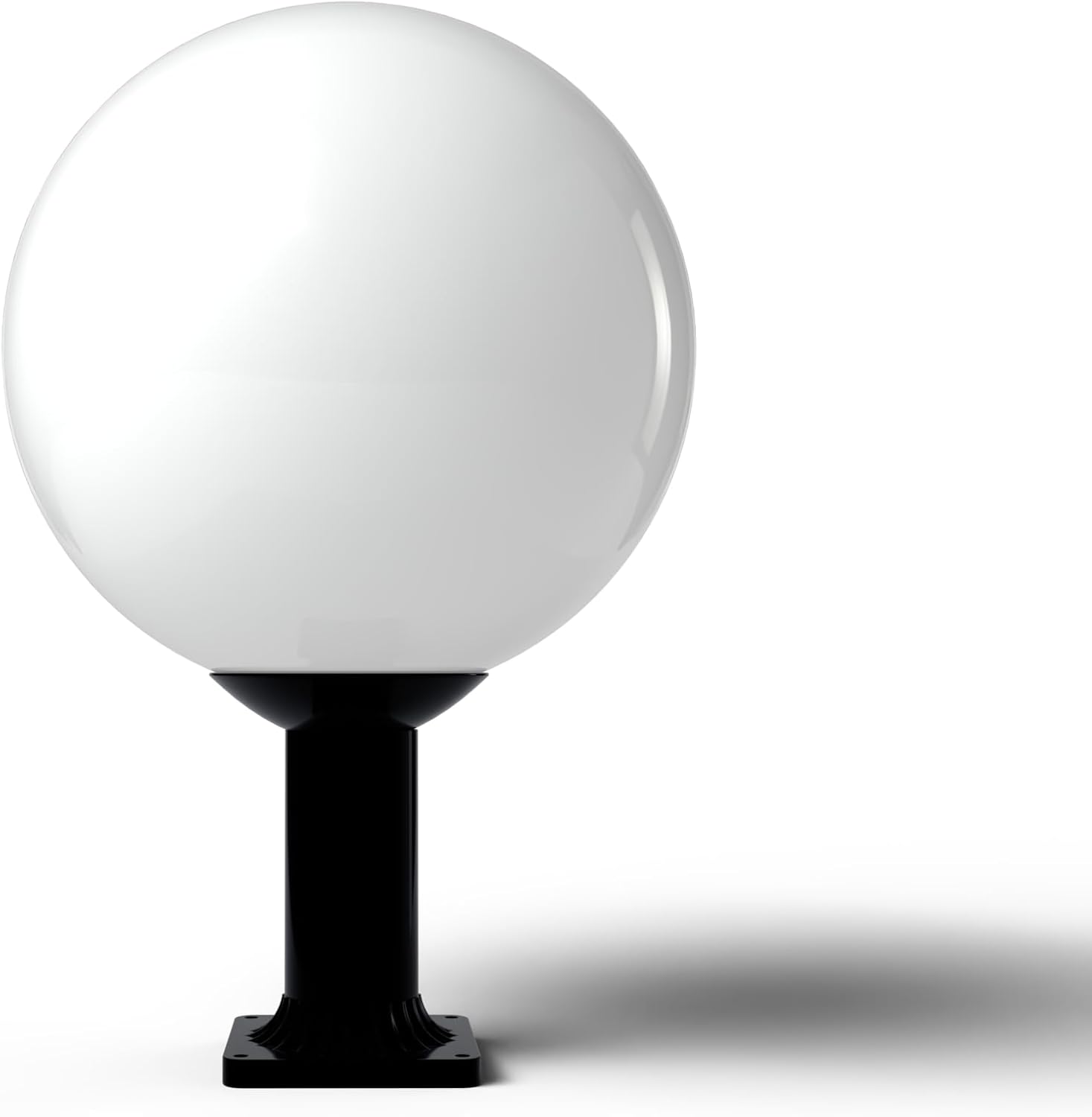 KastLite 16" Globe Post Light Application with 6" Stub Post Pier Mount