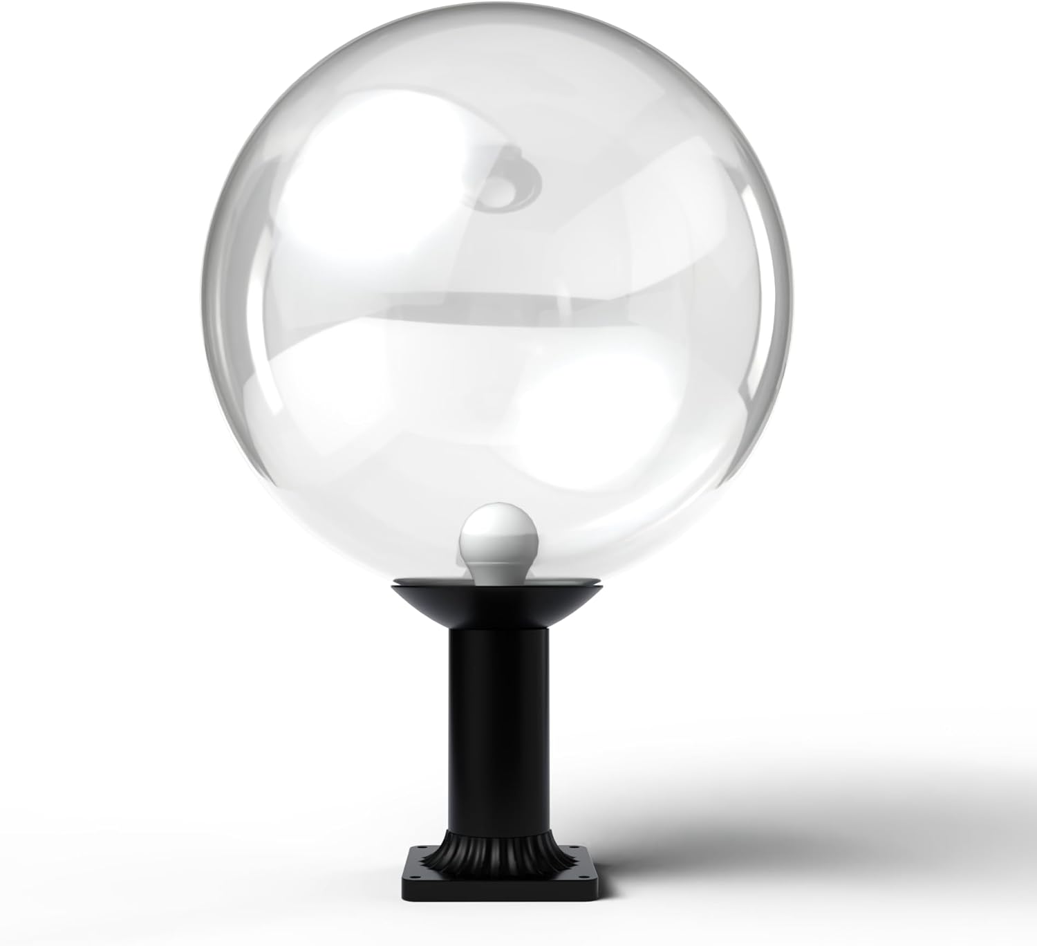KastLite 18" Globe Post Light Application with 6" Stub Post Pier Mount