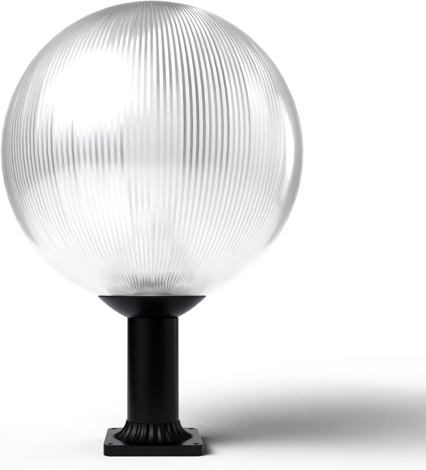 KastLite 18" Globe Post Light Application with 6" Stub Post Pier Mount