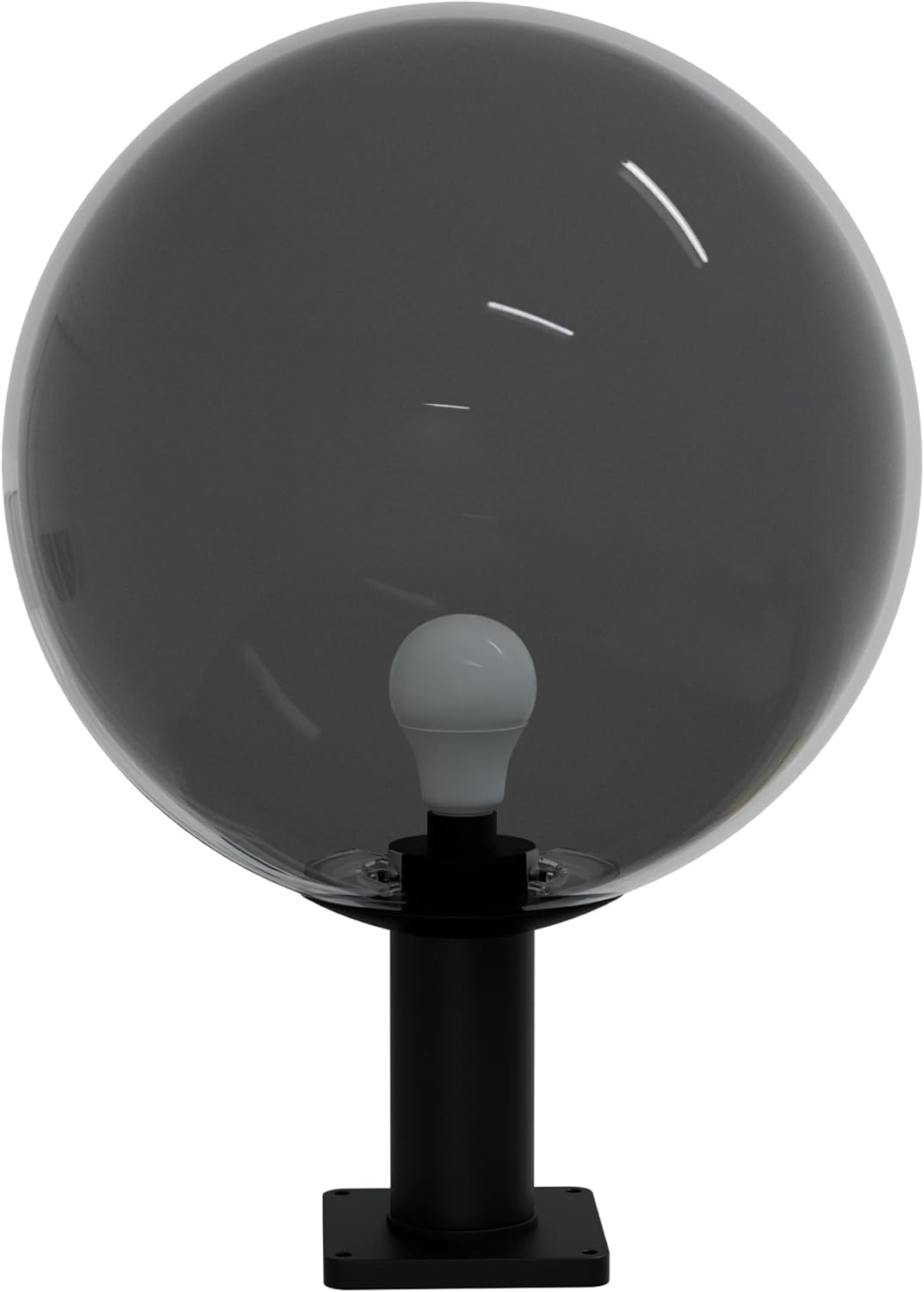 18" Globe Post Light Application with 6" Stub Post Pier Mount