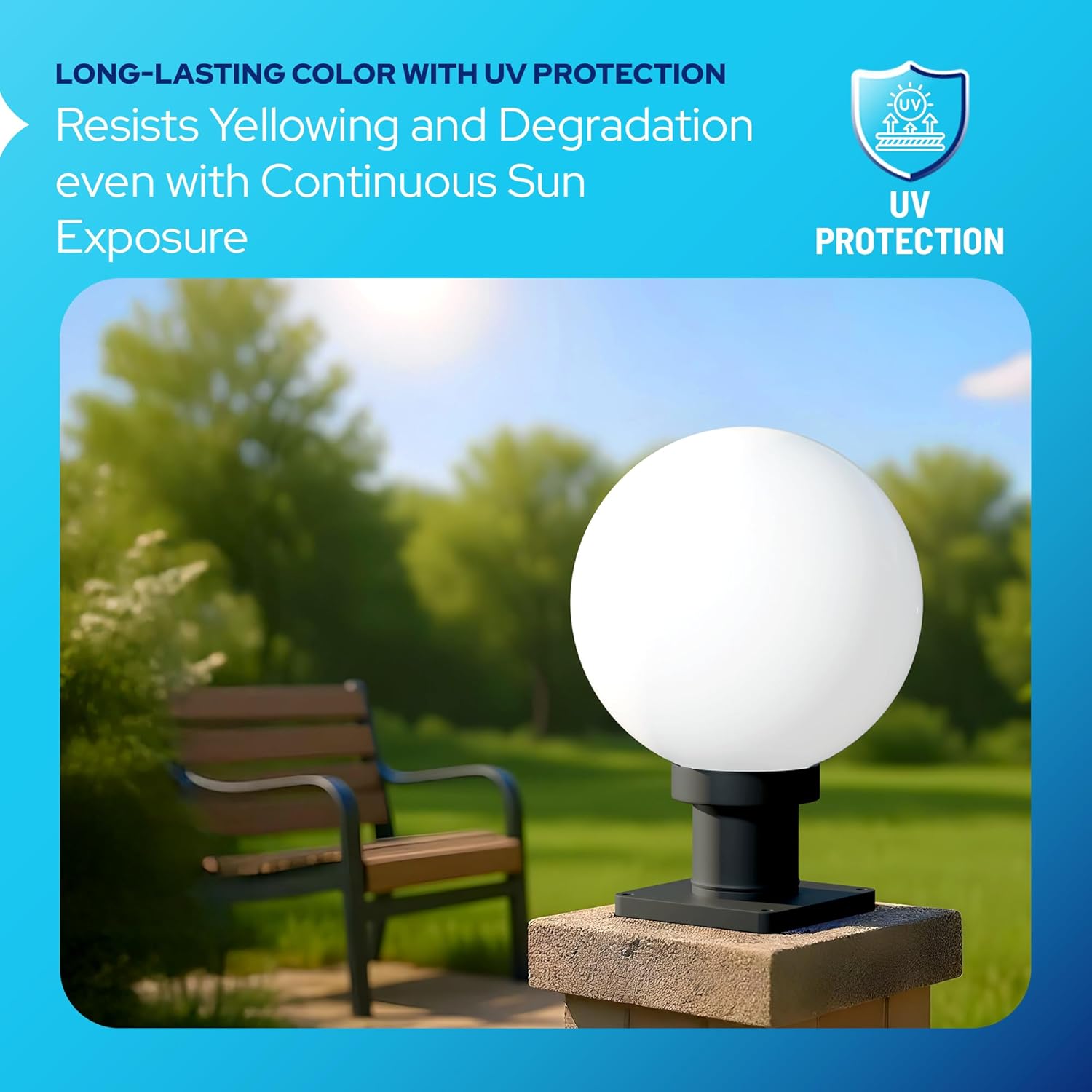 KastLite 10" Globe Pier Mount Outdoor Lighting with LED Lamp