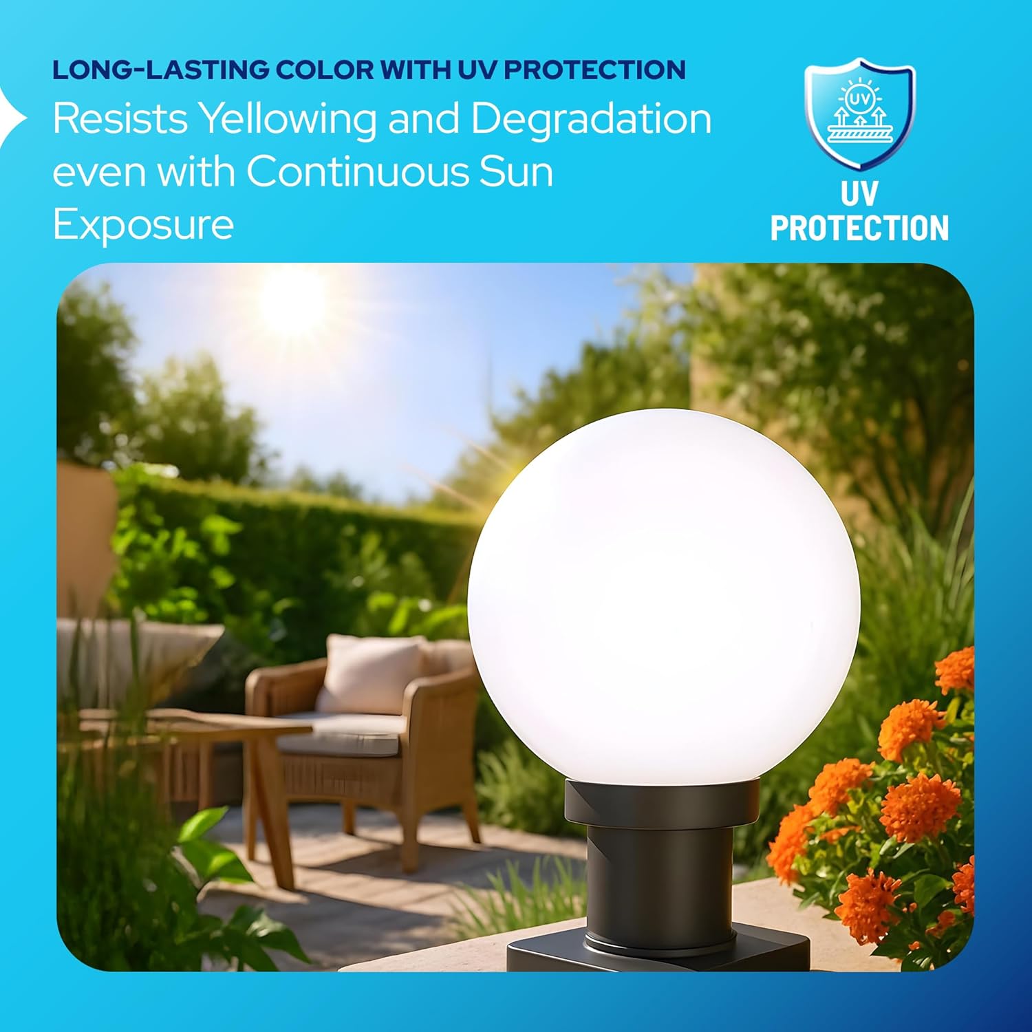 KastLite 12" Globe Pier Mount Outdoor Lighting with LED Lamp