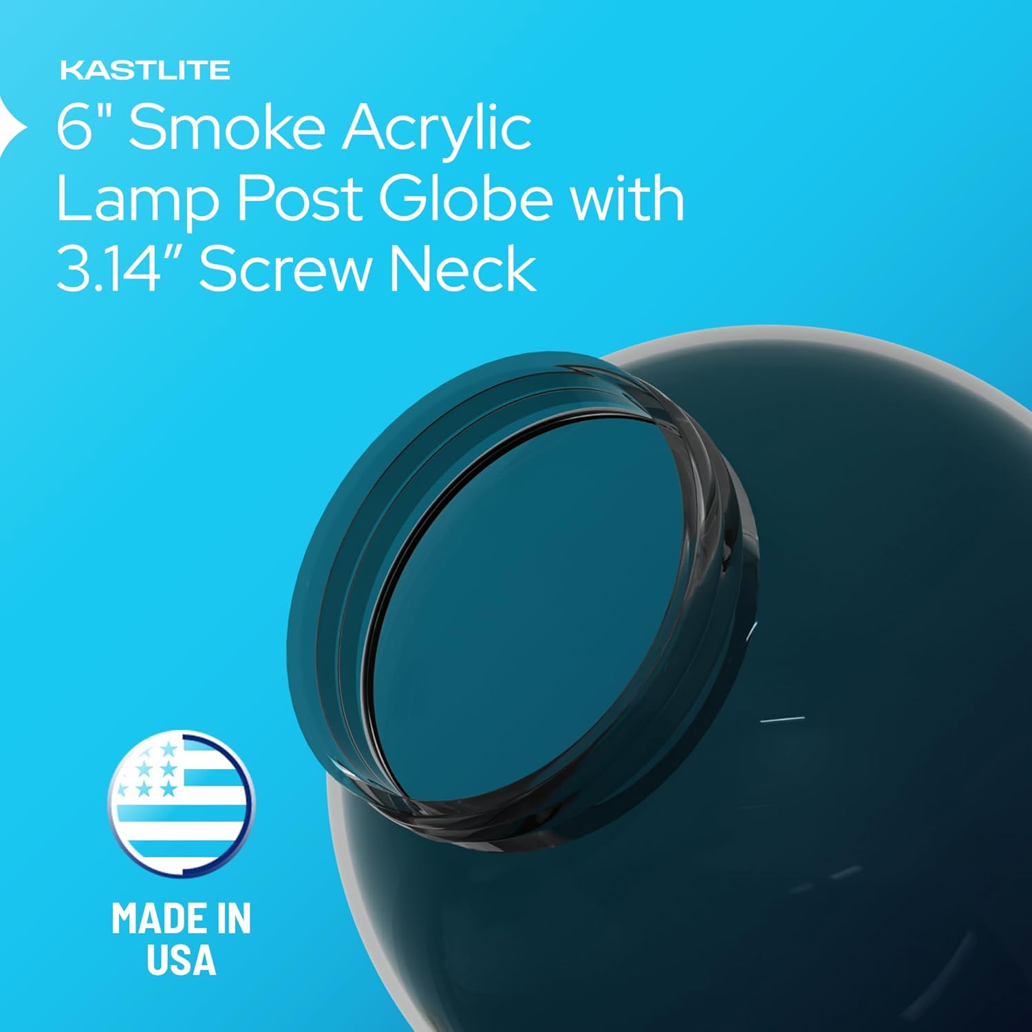 6" Globe with 3.14" Screw Neck