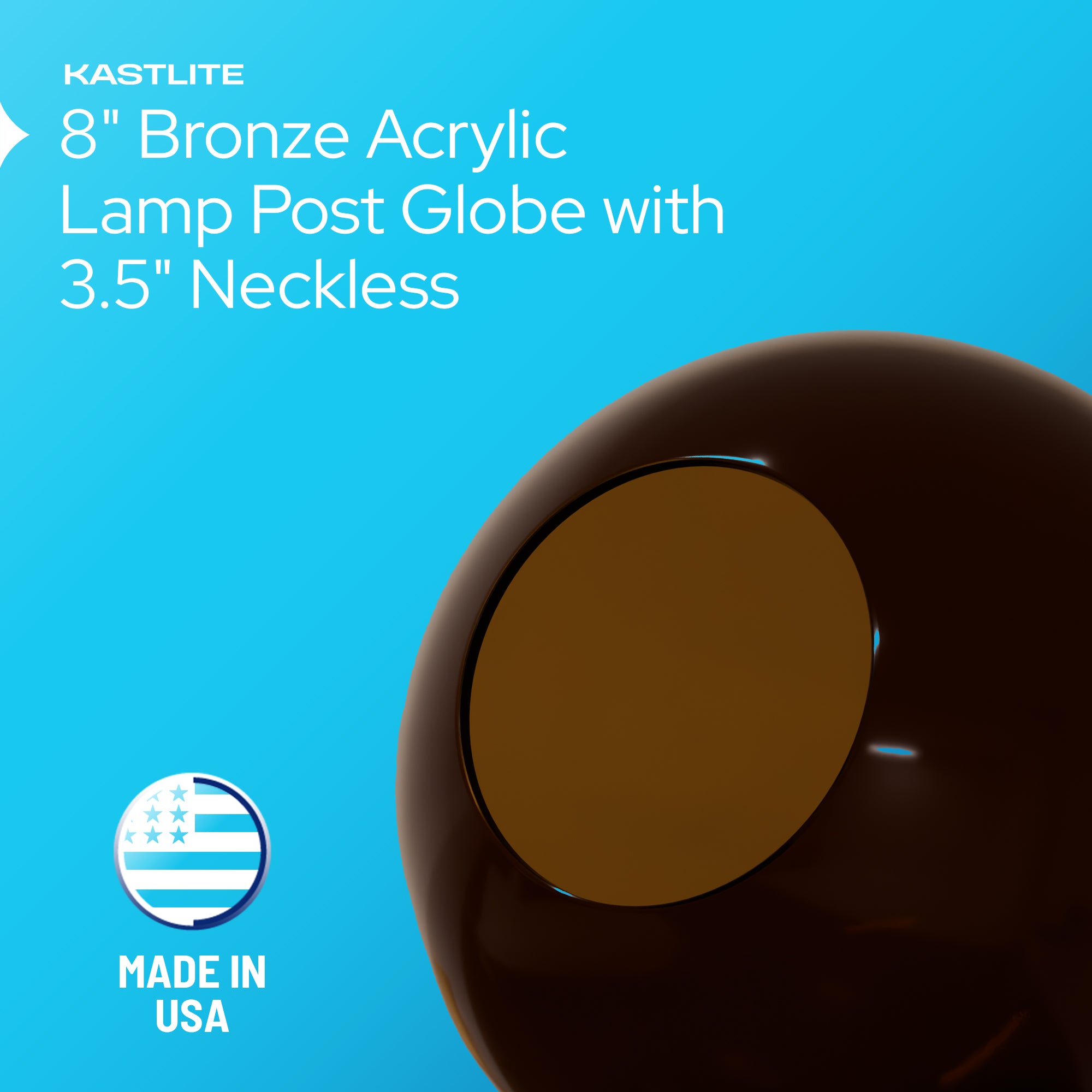 KastLite 8" Lamp Post Globe