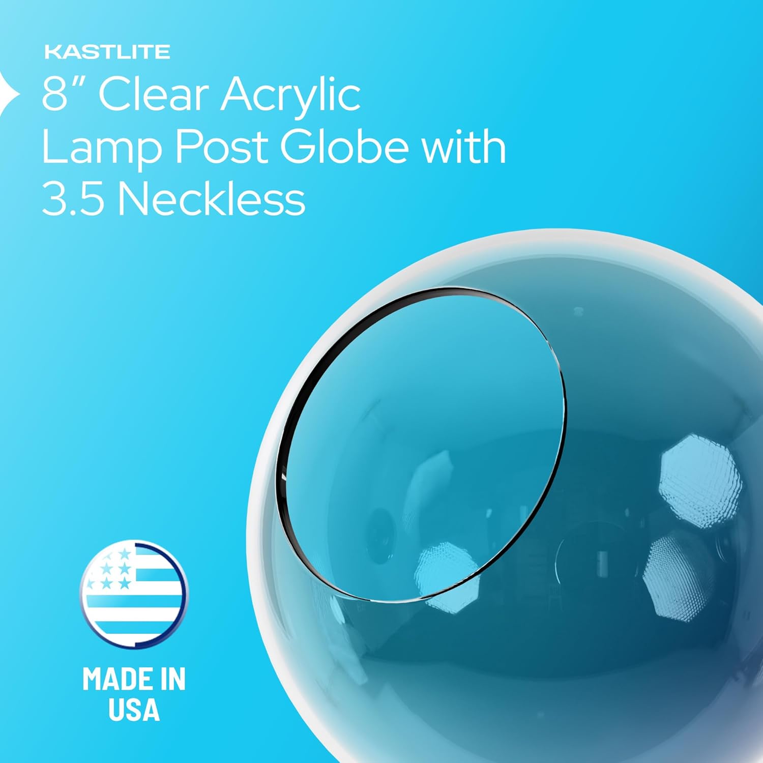 8" Globe with 3.50" Neckless Opening