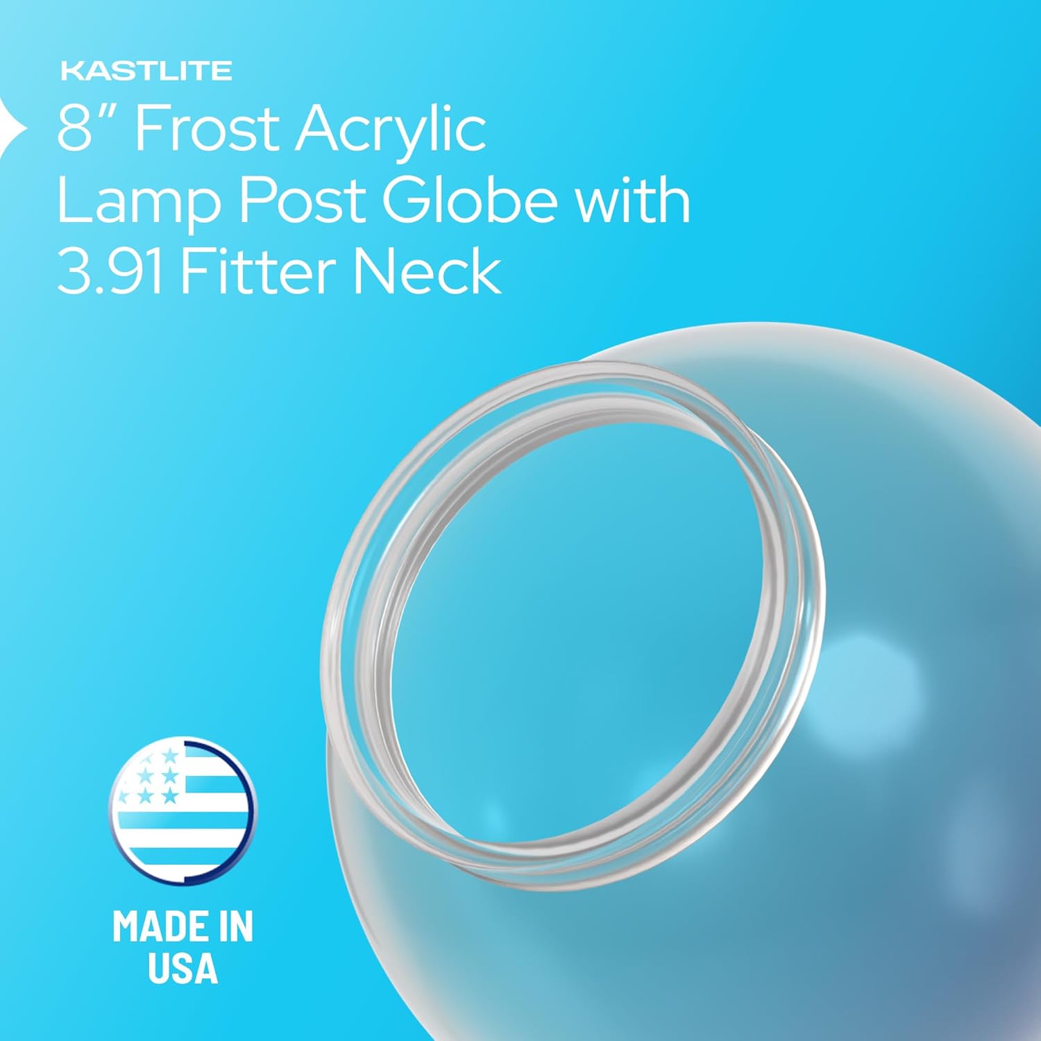8" Globe with 3.91" Fitter Neck