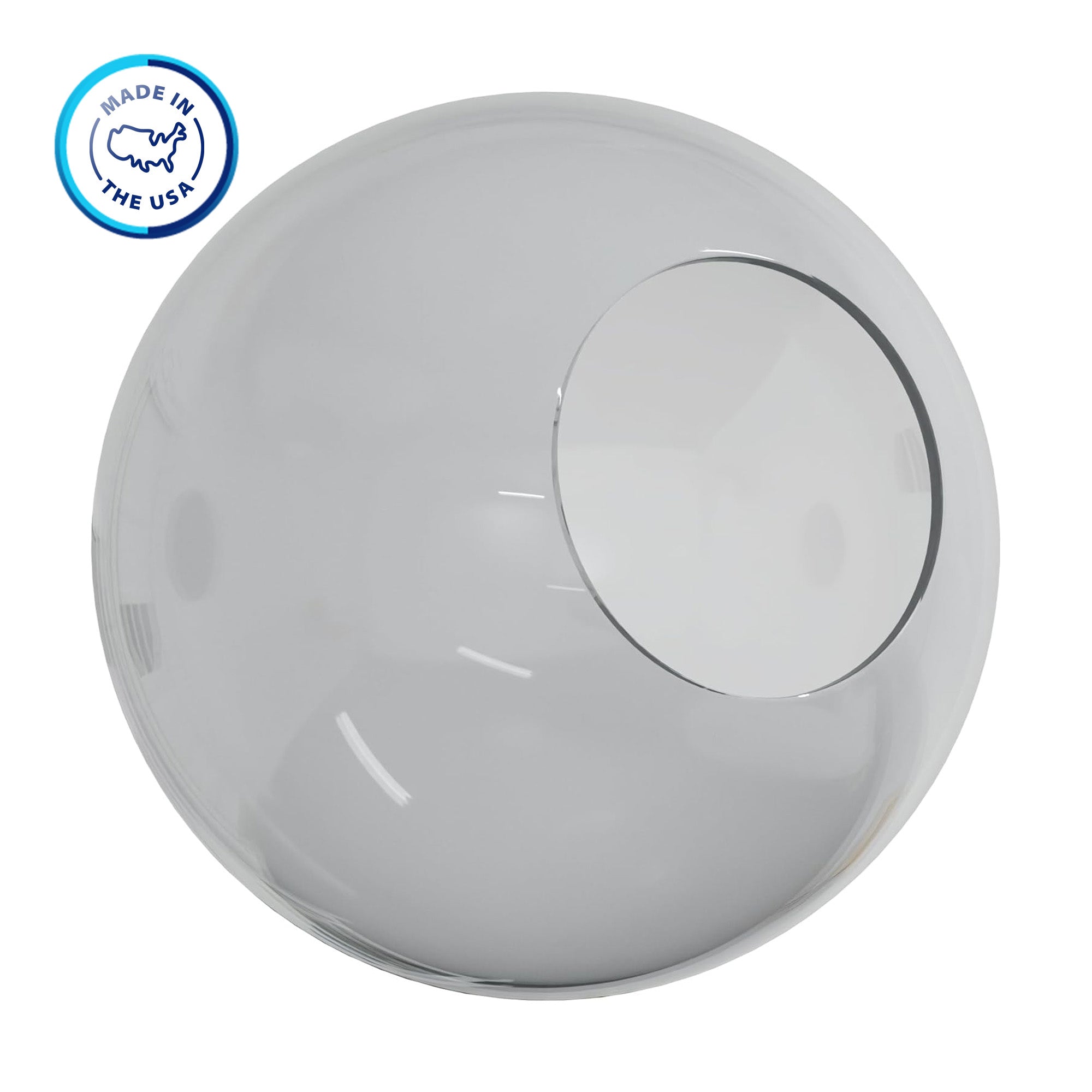 Glass globe light cover 'Made int he USA'