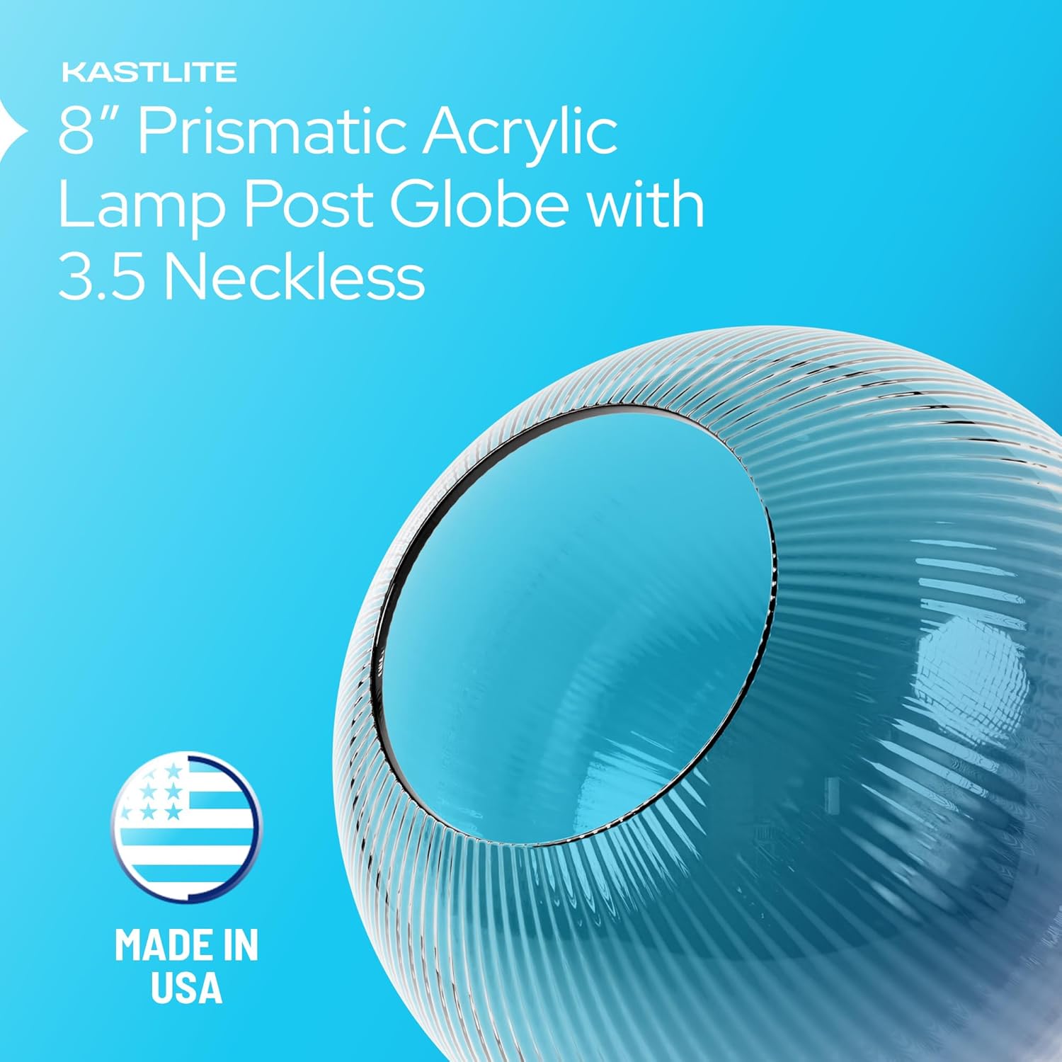 8" Globe with 3.50" Neckless Opening