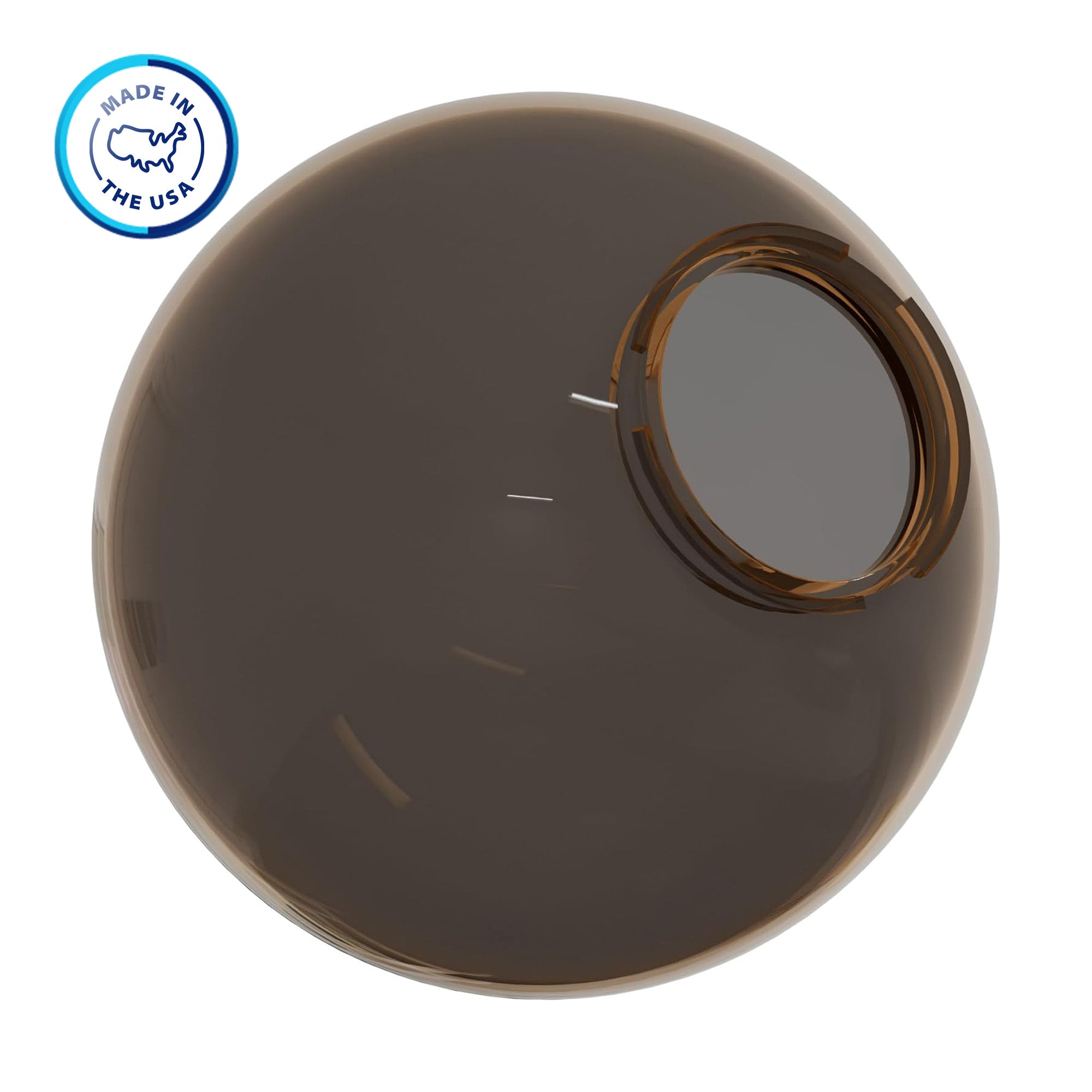 Glass globe light cover 'Made int he USA'