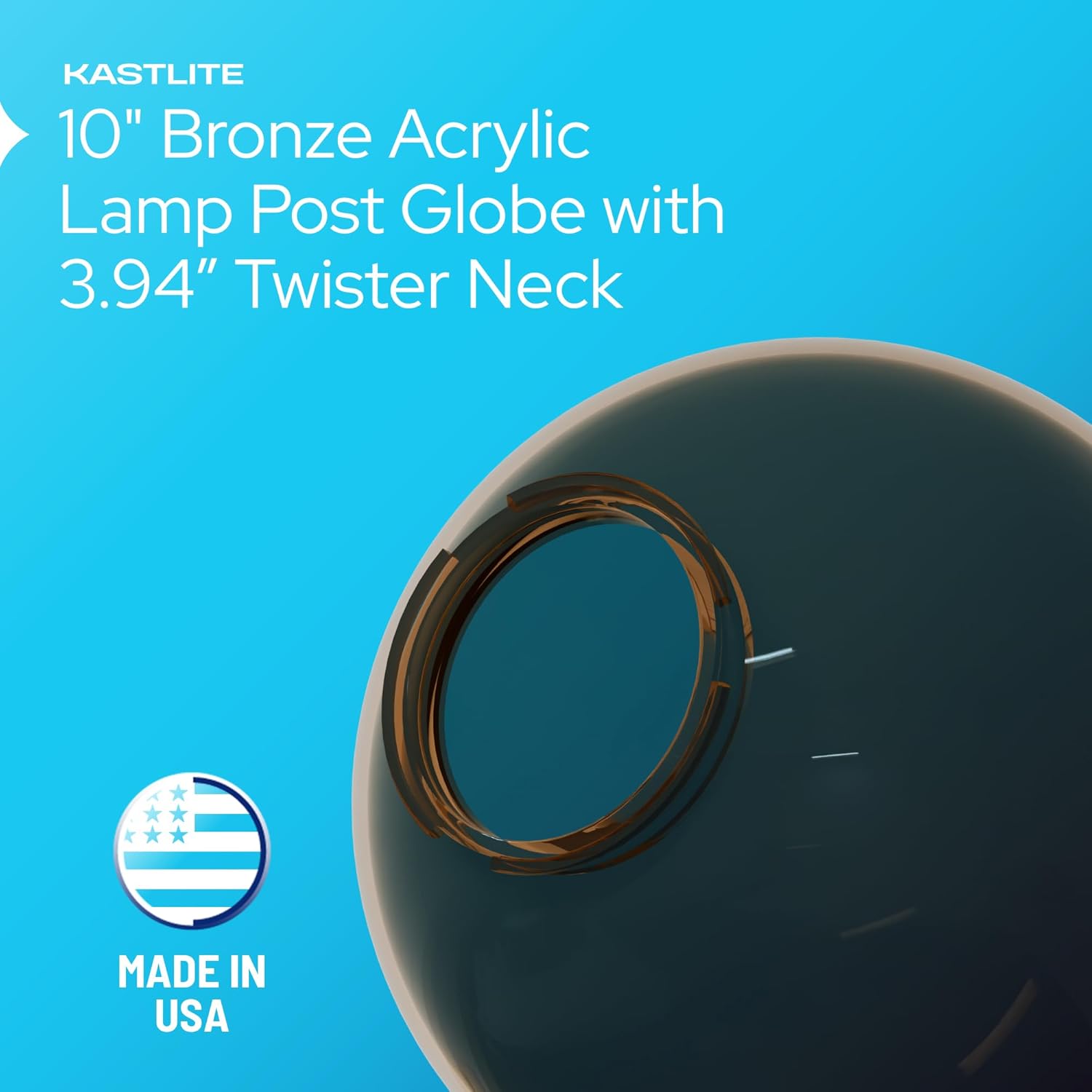 10" Globe with 3.94" Twist Lock Neck