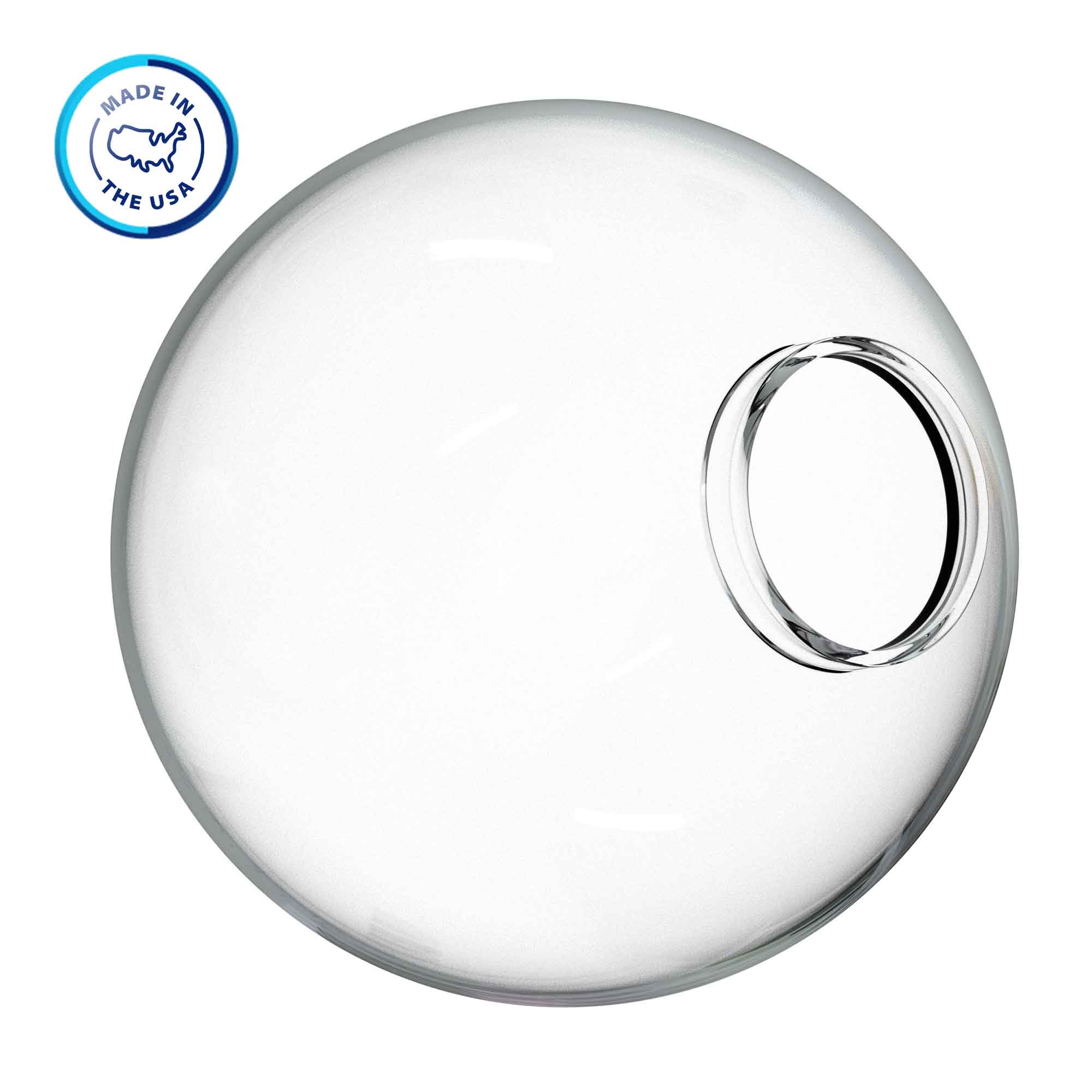 Clear globe lamp post