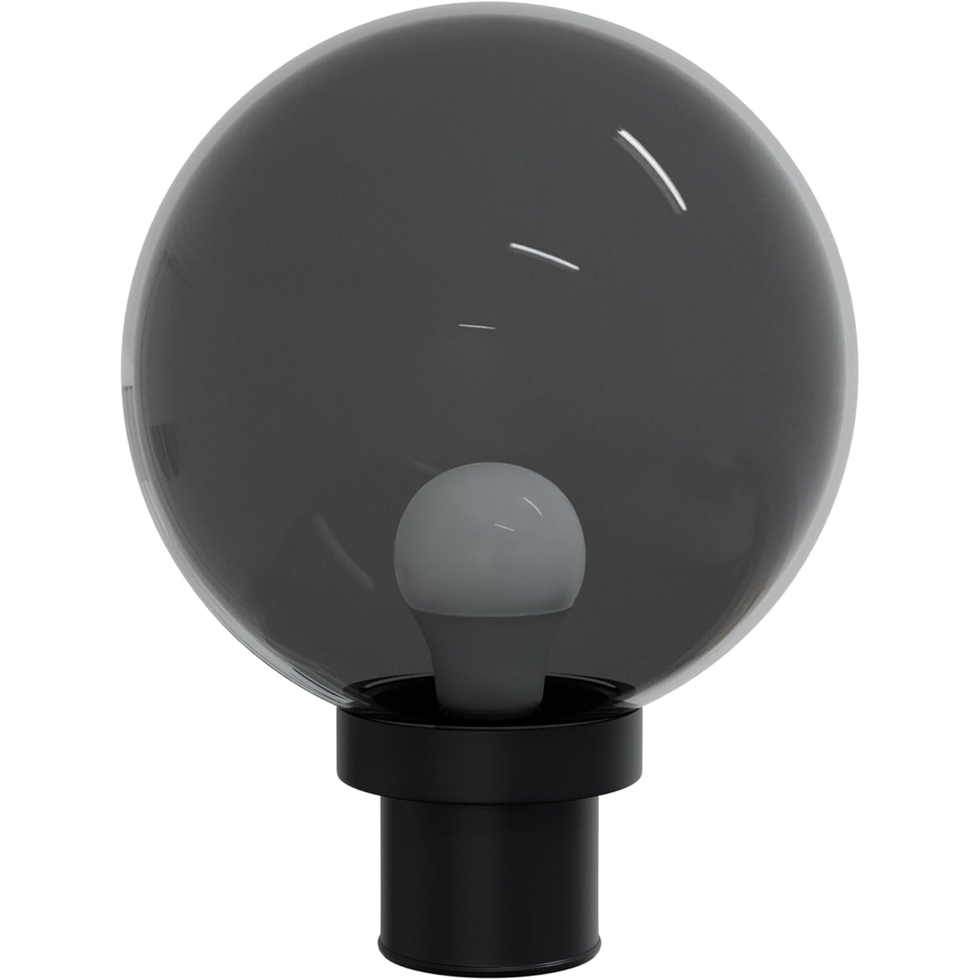 10" Globe Combo installed on lamp post fixture
