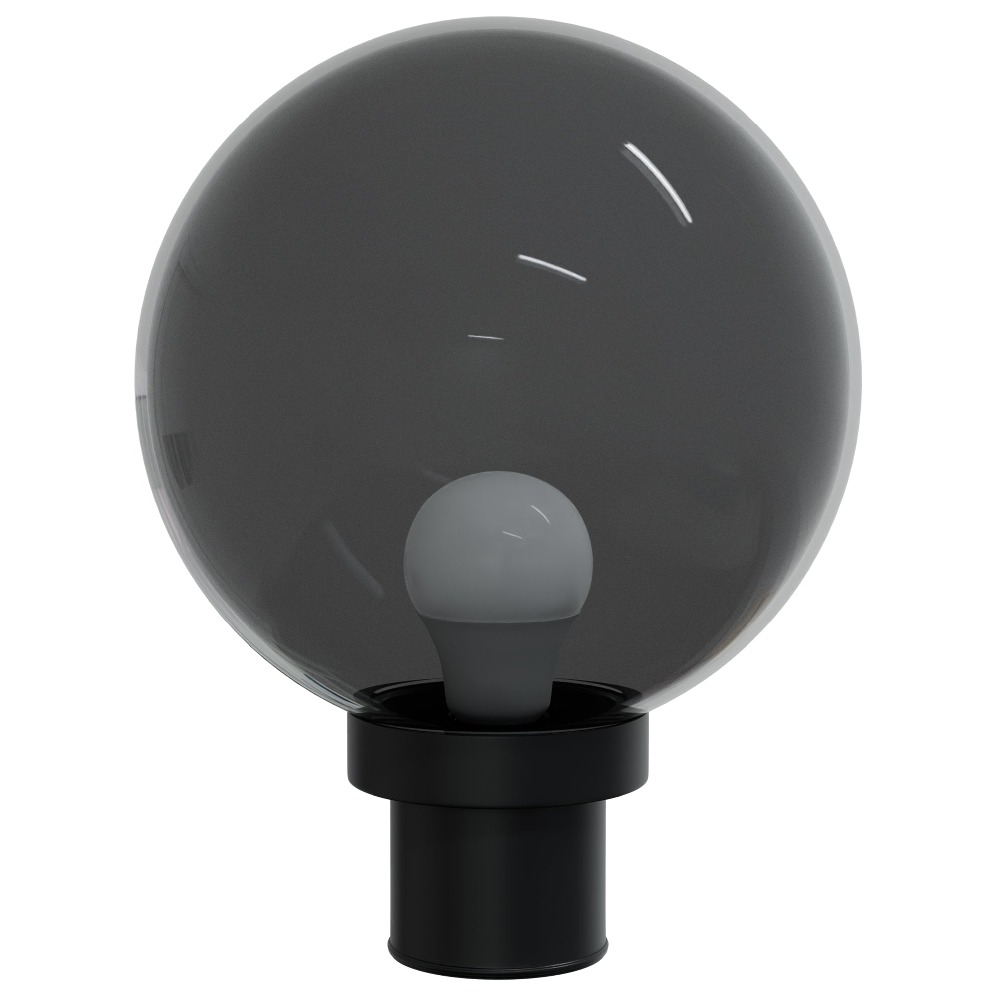 10" Globe Combo installed on lamp post fixture