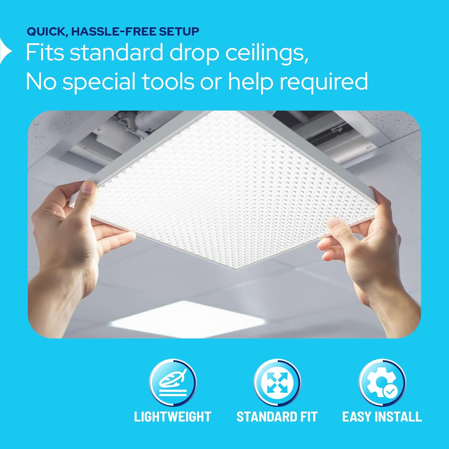 Clear Acrylic Prismatic Lighting Panel installed in ceiling fixture
