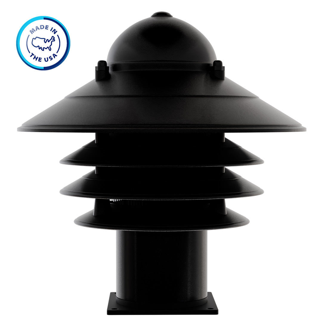 Nautical Post Walkway Lamp with Basic Pier Mounting Base
