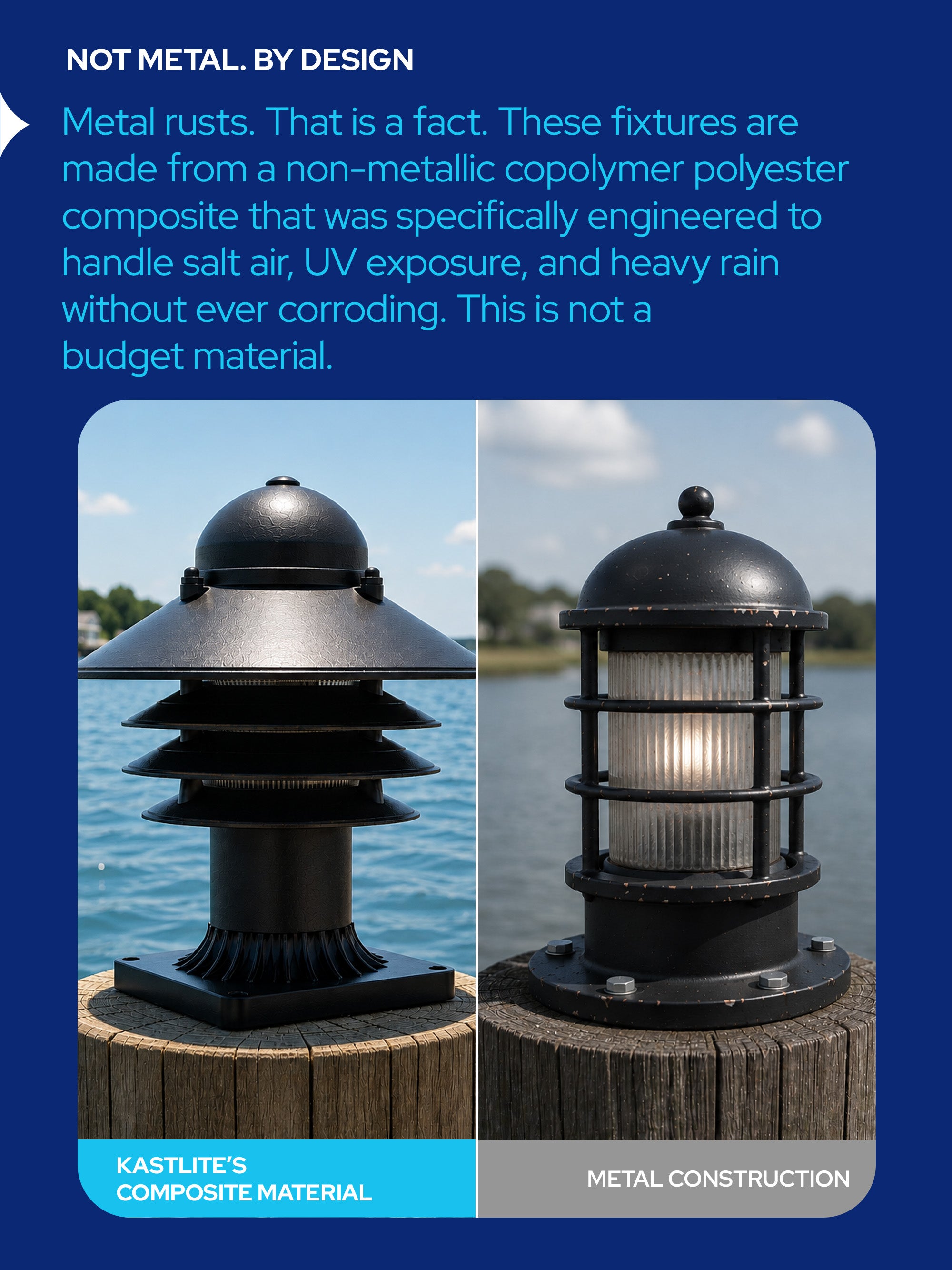Nautical Post Walkway Lamp with Pier Mounting Base