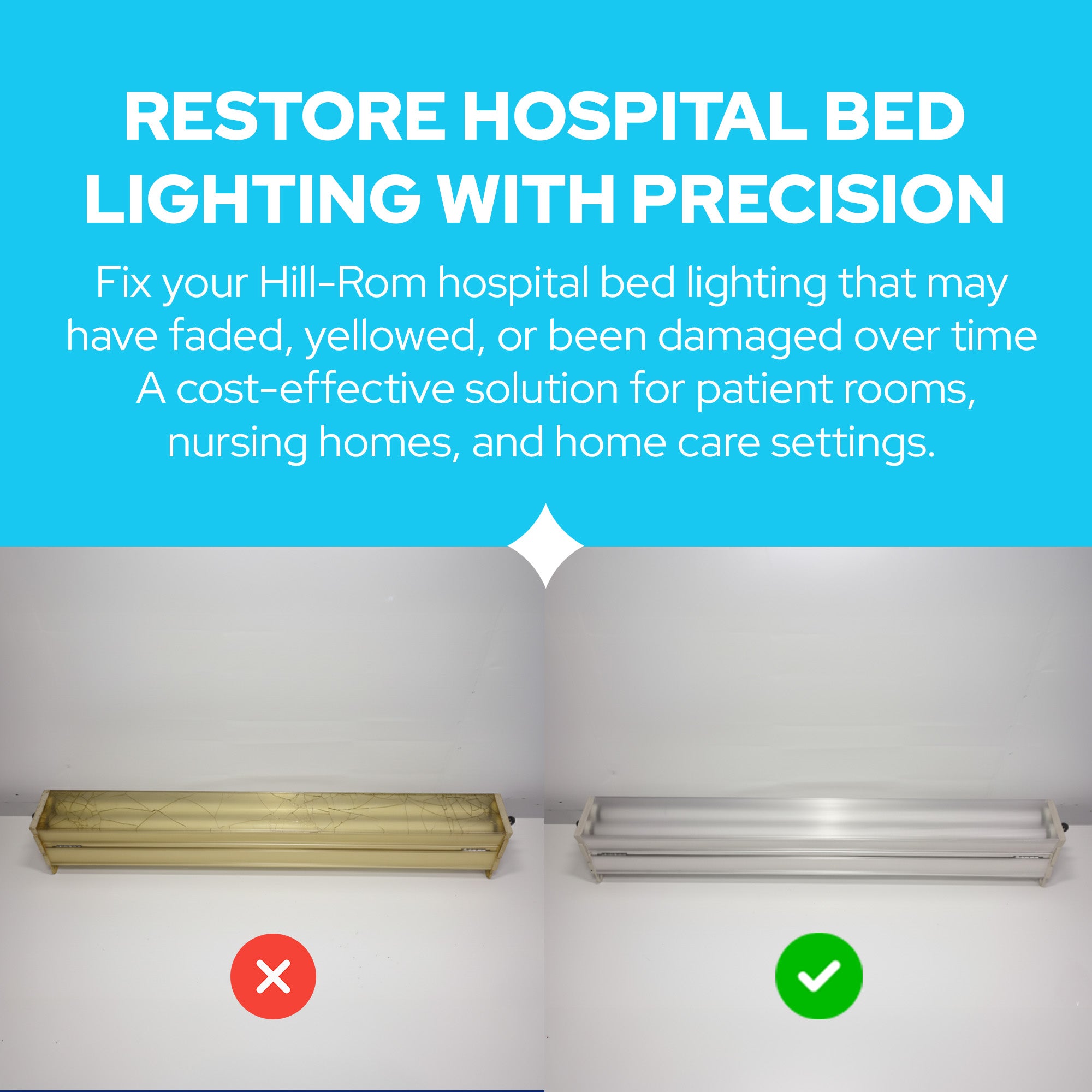 OEM Hillrom Hospital Bed Light Lens