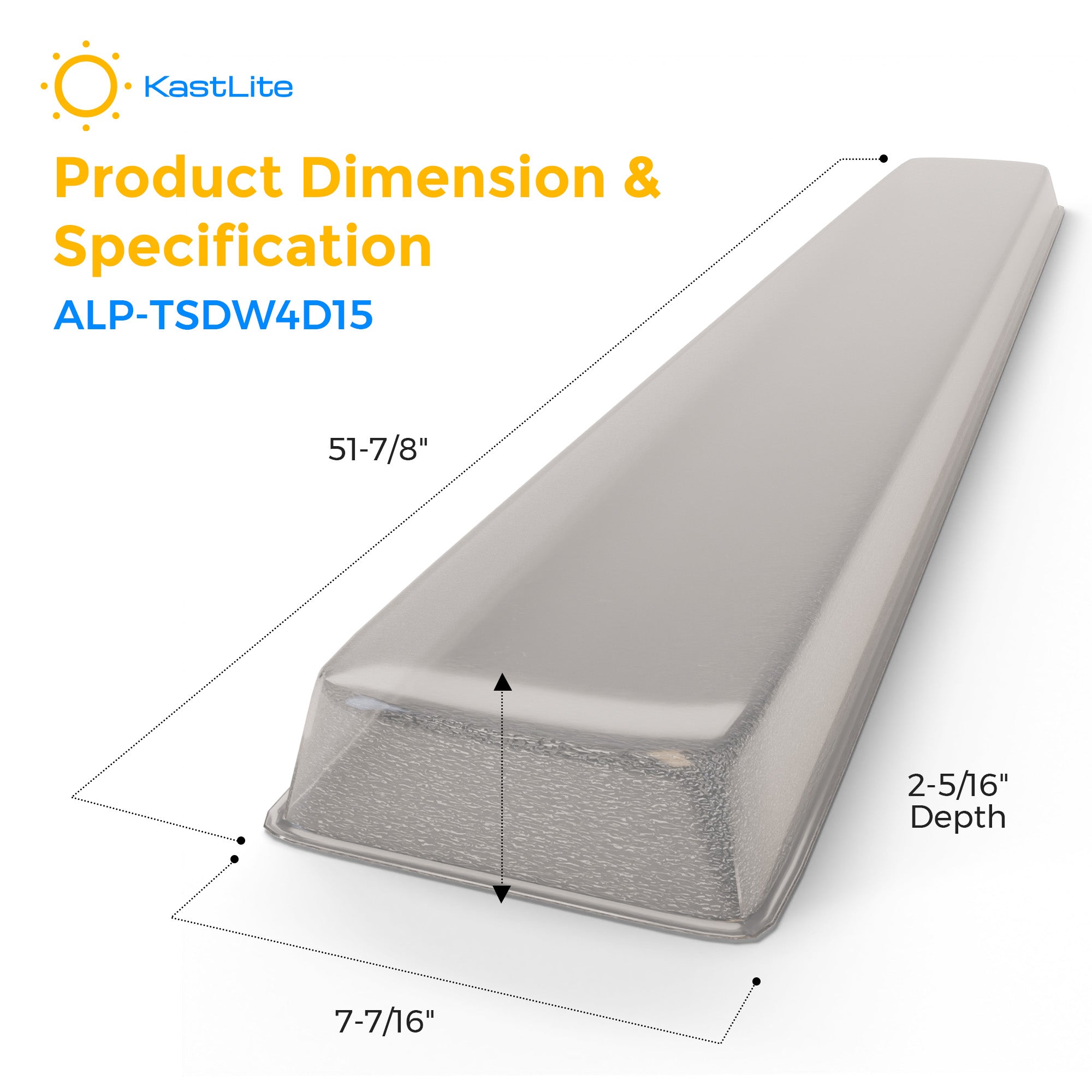 ALP-TSDW4D15: 7-7/16" x 51-7/8" x 2-5/16"