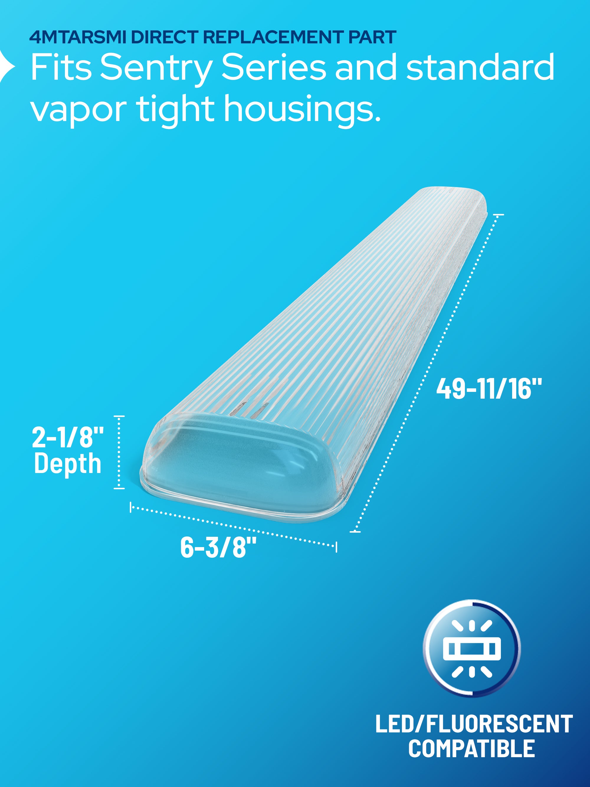 ALP-TMW4D15: 7-3/8" x 49-11/16" x 2-1/8" alternate angle Light Fixture Cover