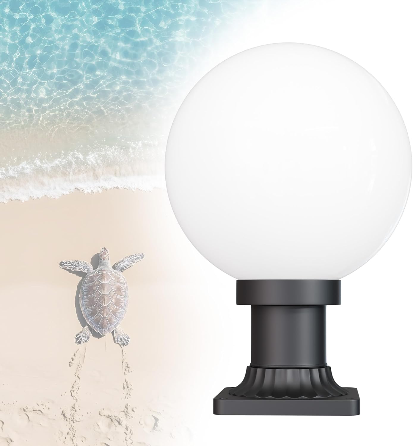 590nm Amber LED Pier Mount Globe Light