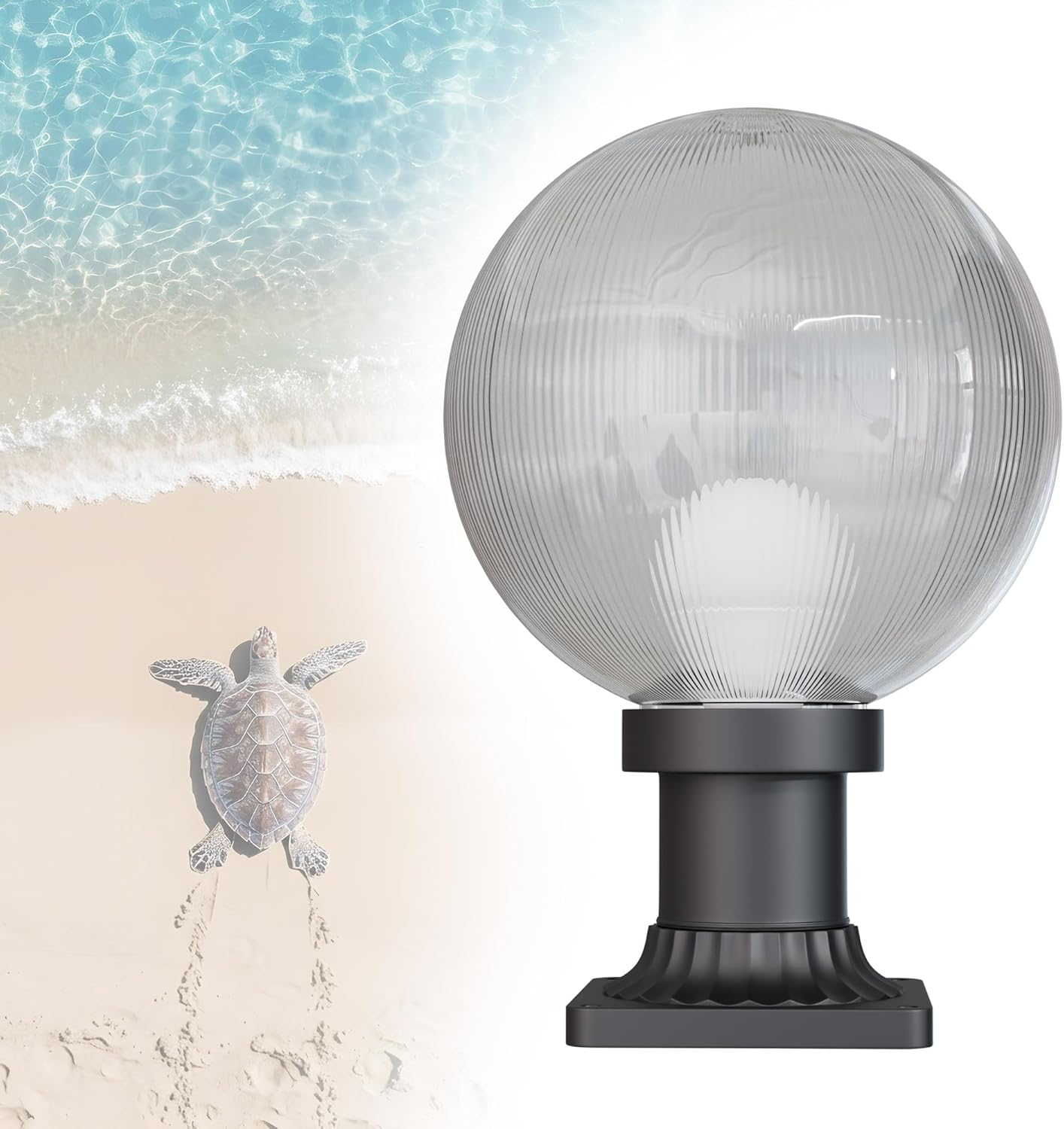 590nm Amber LED Pier Mount Globe Light
