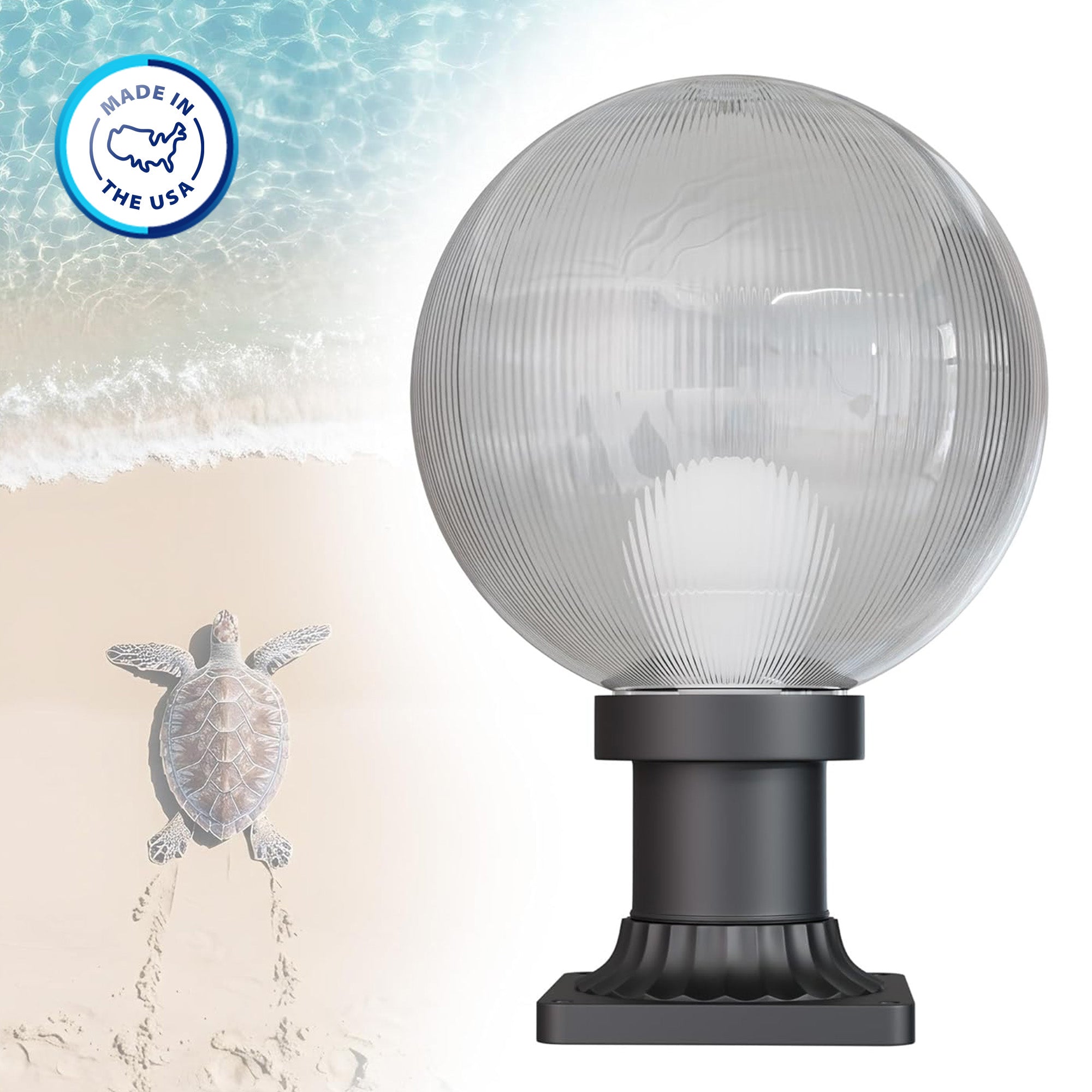 Outdoor lamp post globe 'made in the USA'