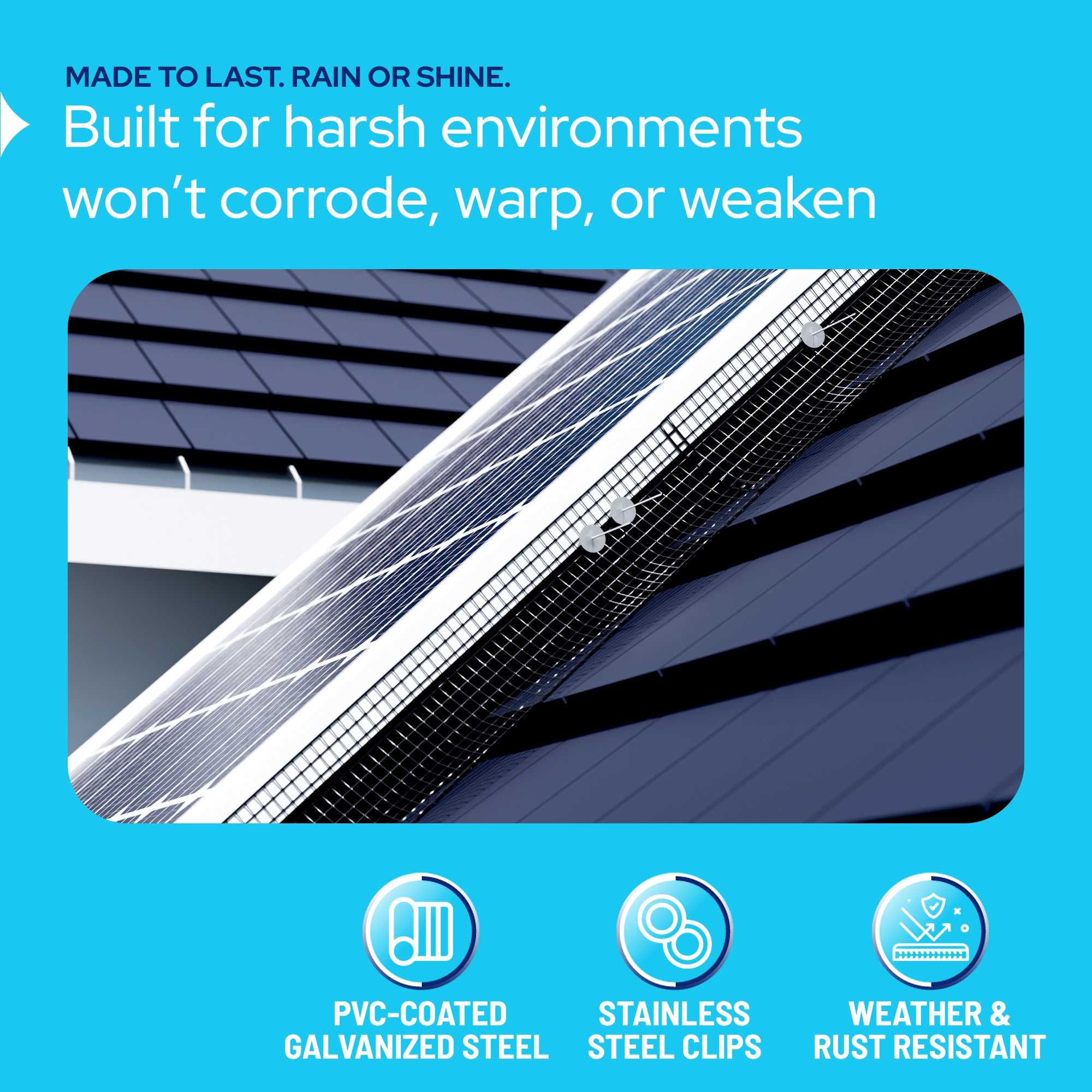 Solar Panel Bird Guard Mesh Kit - 6in x 100ft