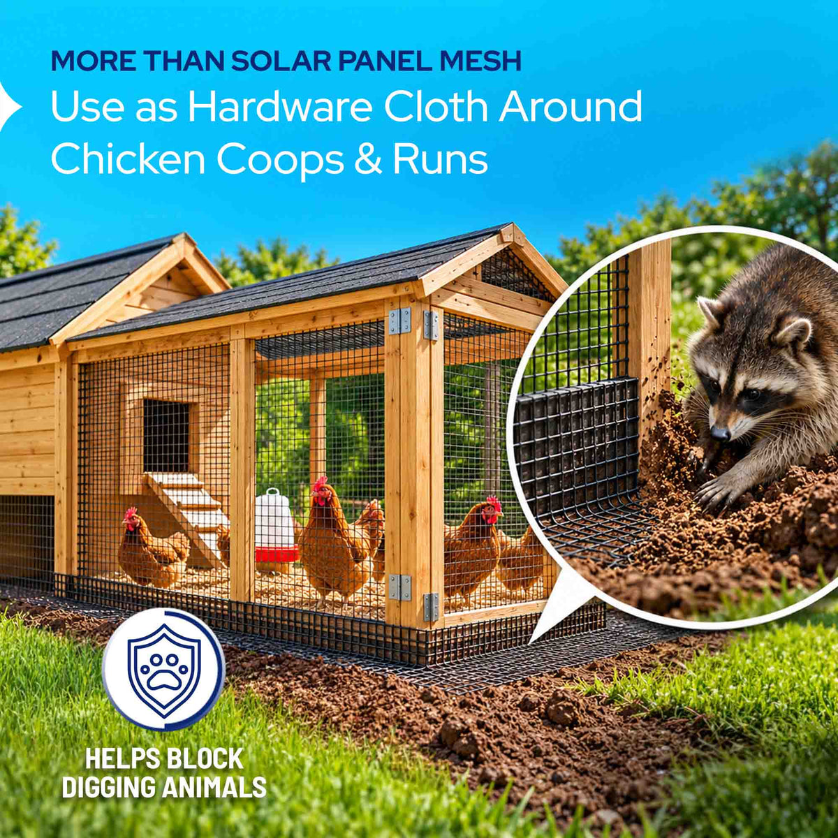 Solar Panel Bird Guard Mesh Kit - 6in x 100ft