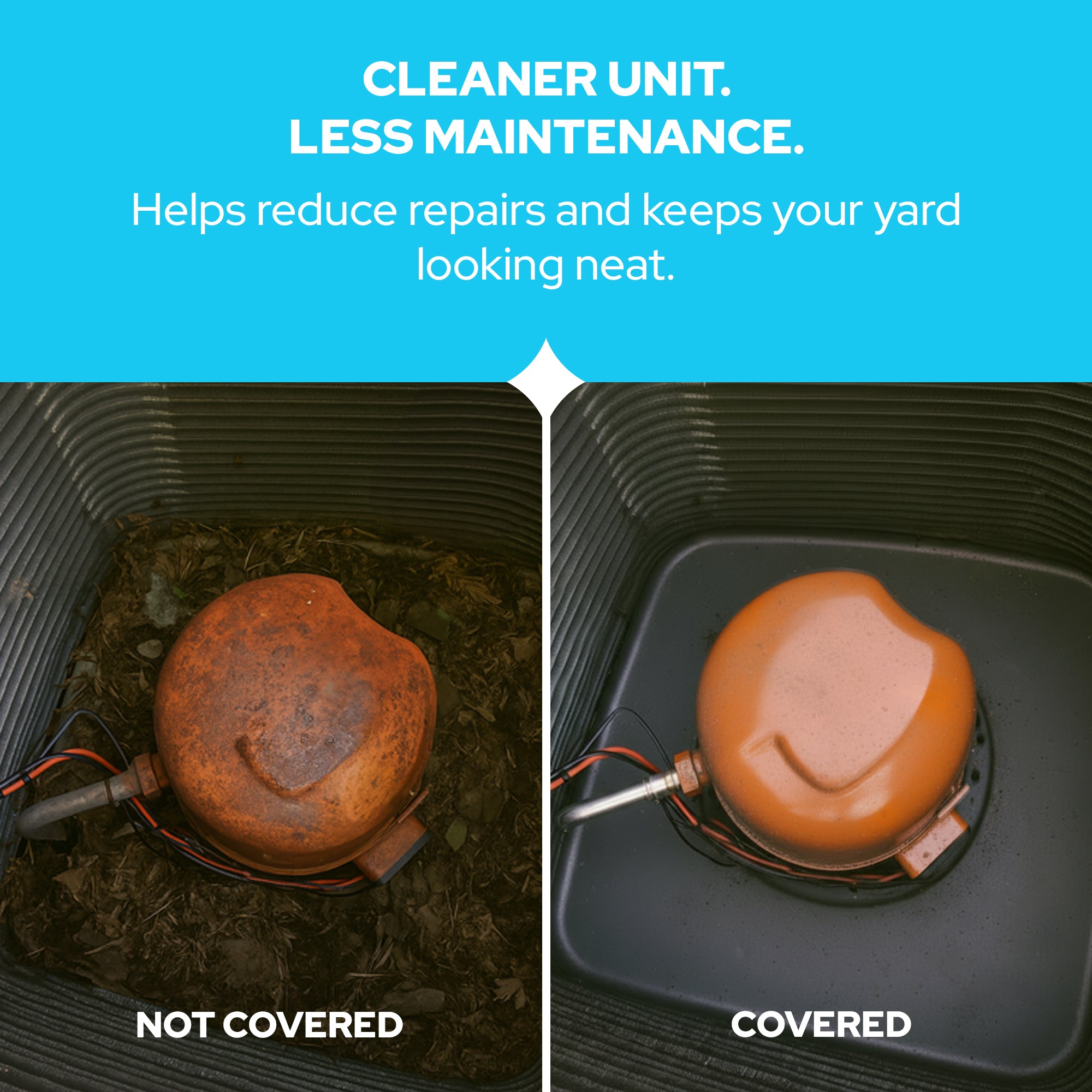 Central Air Conditioner Cover Outdoor - 36"×36" Top Mesh AC Cover